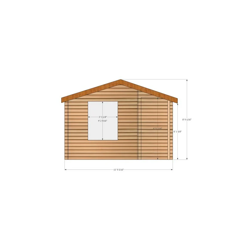 Shire Ringwood 11' 9" x 12' 9" Reverse Apex Log Cabin - Premium 28mm Cladding Tongue & Groove - Image 8