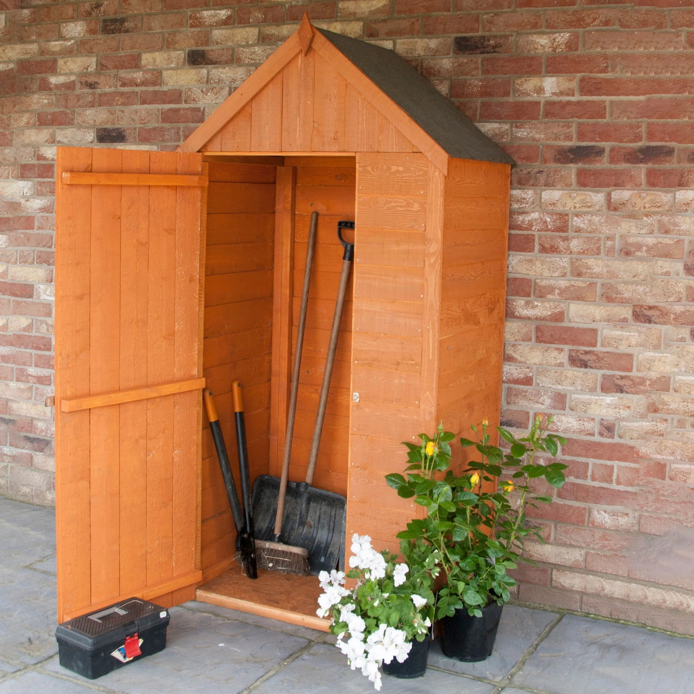 Securstore 1' 7" x 2' 10" Apex Garden Store - Budget Dip Treated Overlap - Image 2