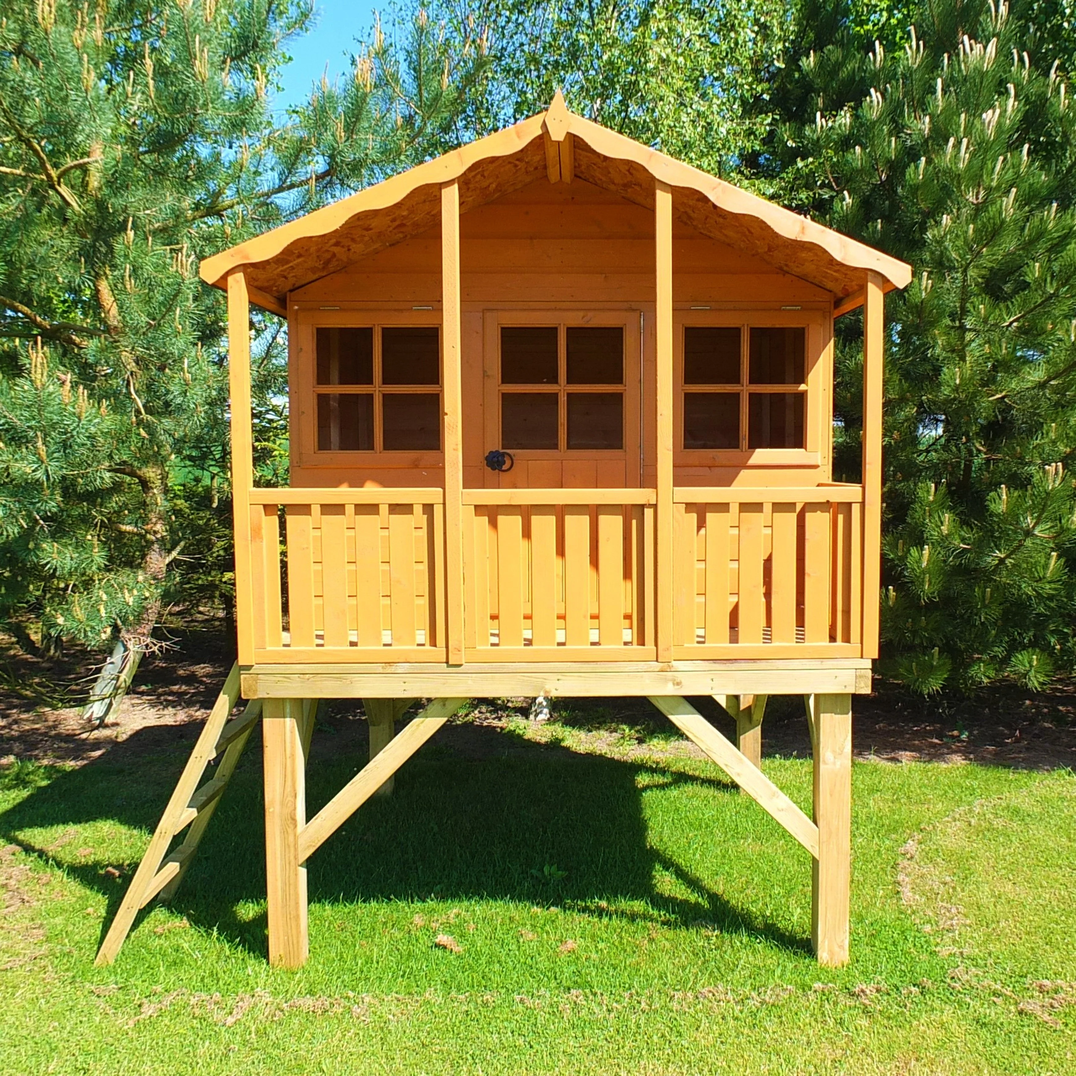Shire Stork 5' 10" x 5' 11" Apex Children's Playhouse - Premium Dip Treated Shiplap - Image 2