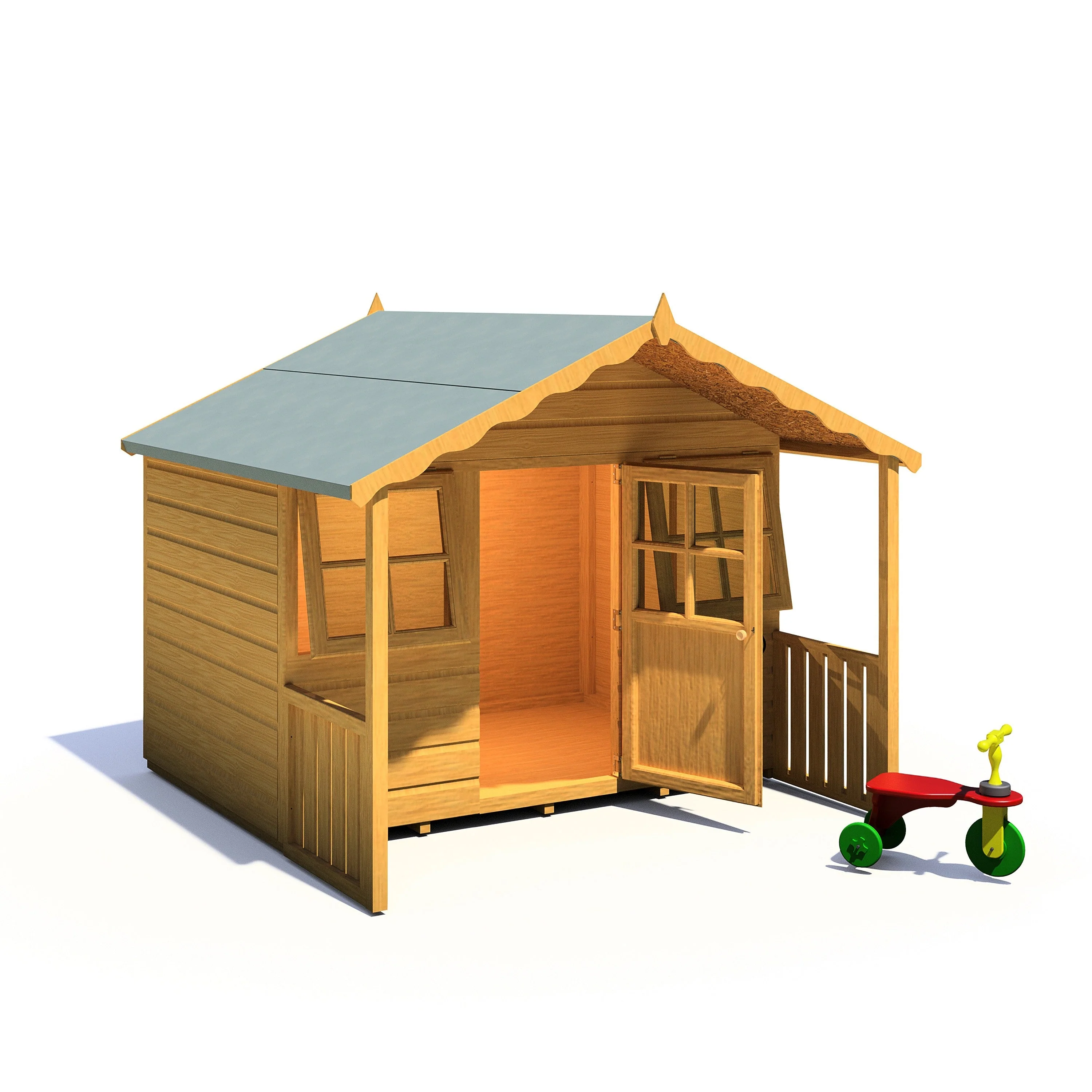 Stork 3' 8" x 5' 10" Apex Children's Playhouse - Premium Dip Treated Shiplap - Image 6