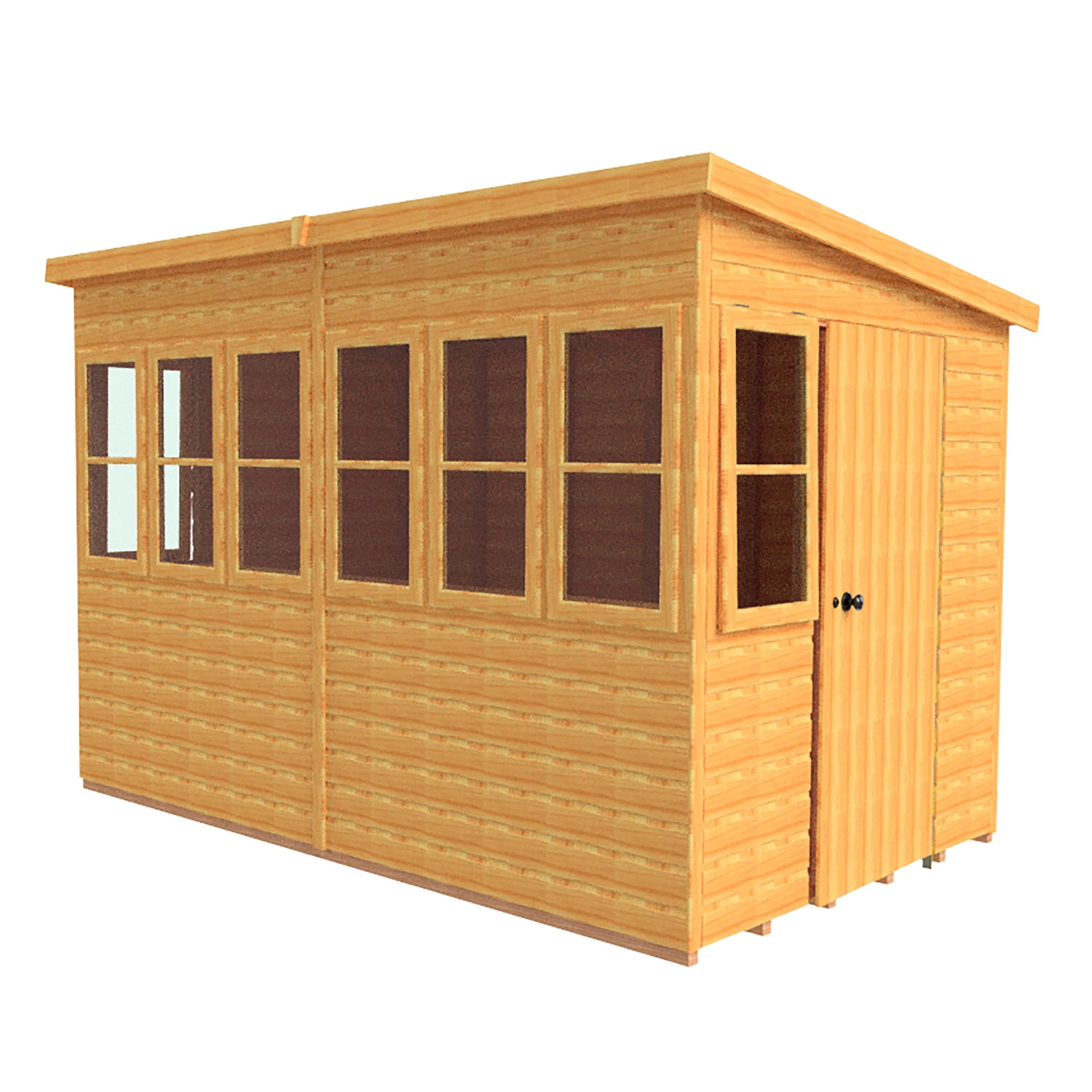 Sun 5' 7" x 9' 11" Pent Potting Shed - Premium Dip Treated Shiplap - Image 10