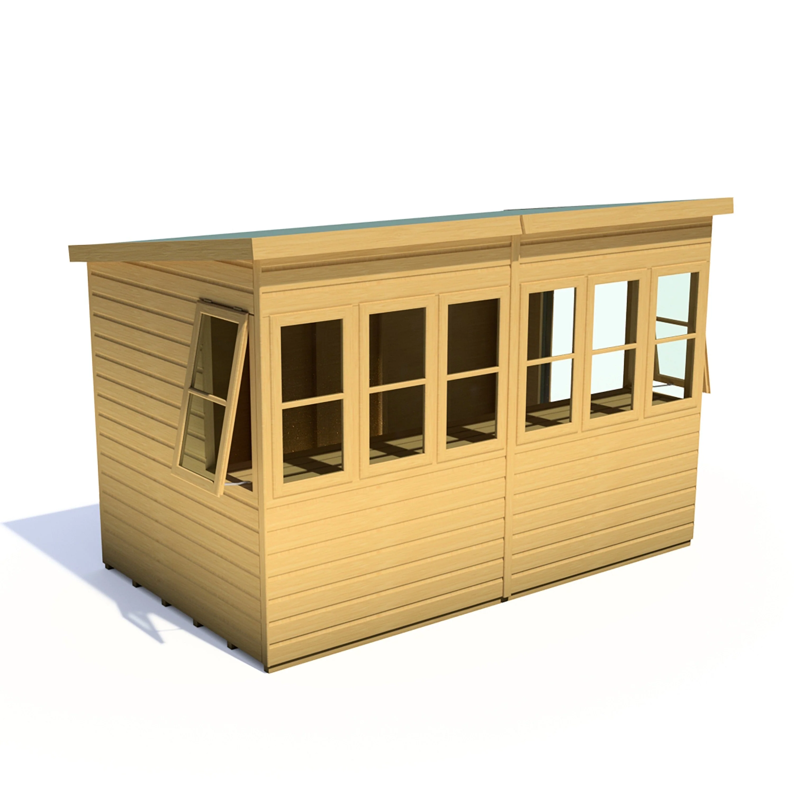 Sun 5' 7" x 9' 11" Pent Potting Shed - Premium Dip Treated Shiplap - Image 11