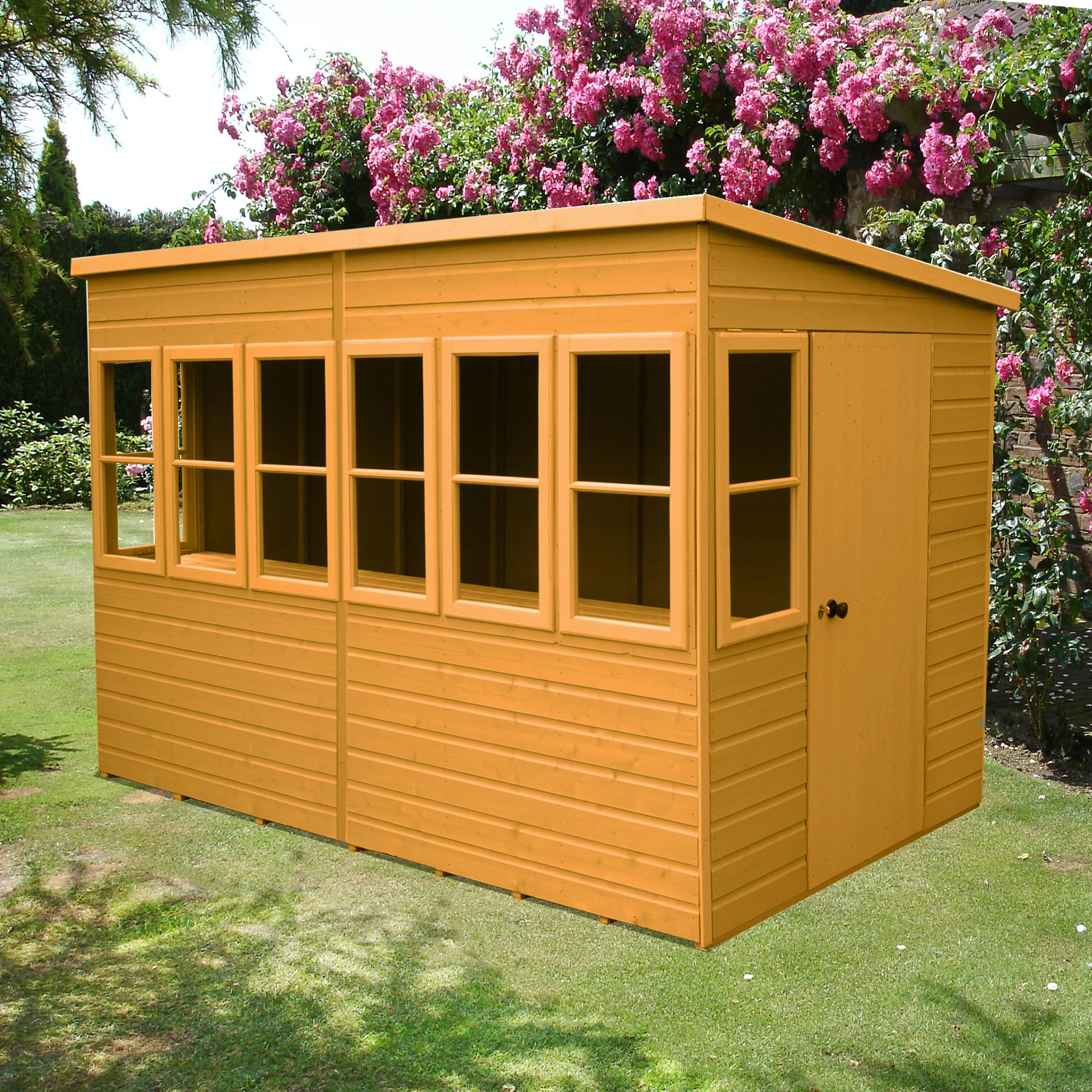 Sun 5' 7" x 9' 11" Pent Potting Shed - Premium Dip Treated Shiplap - Image 12