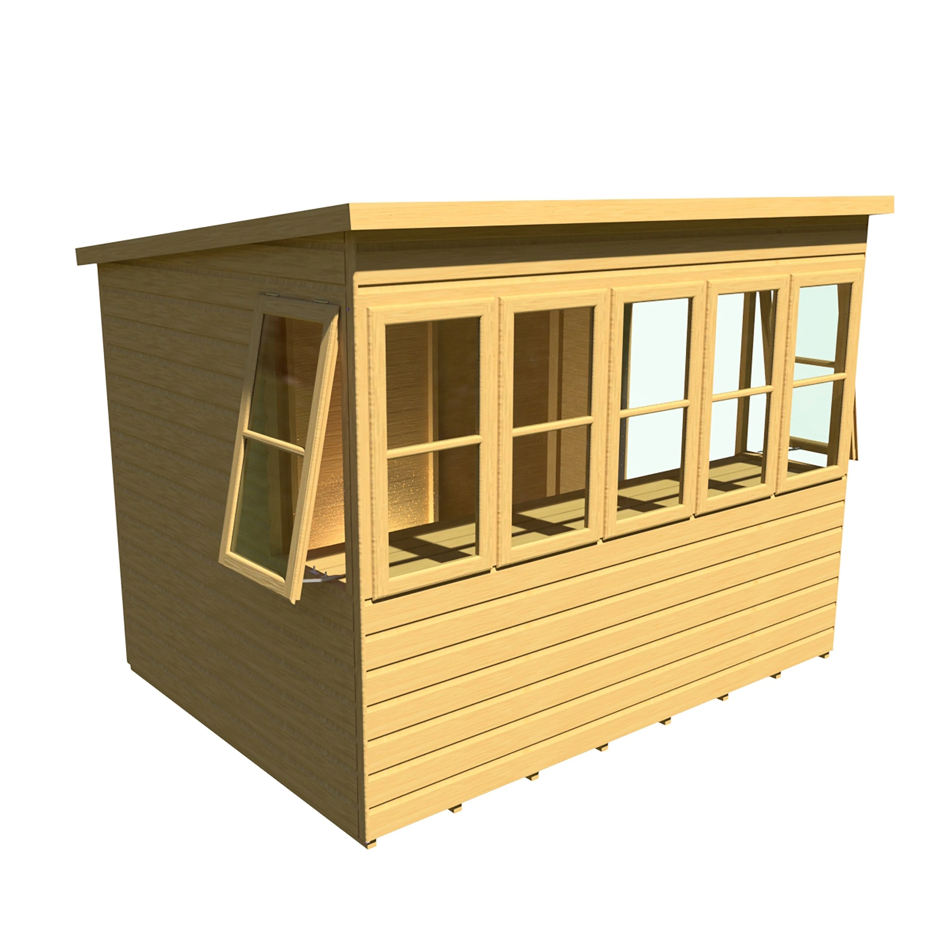 Sun 5' 7" x 8' Pent Potting Shed - Premium Dip Treated Shiplap - Image 10