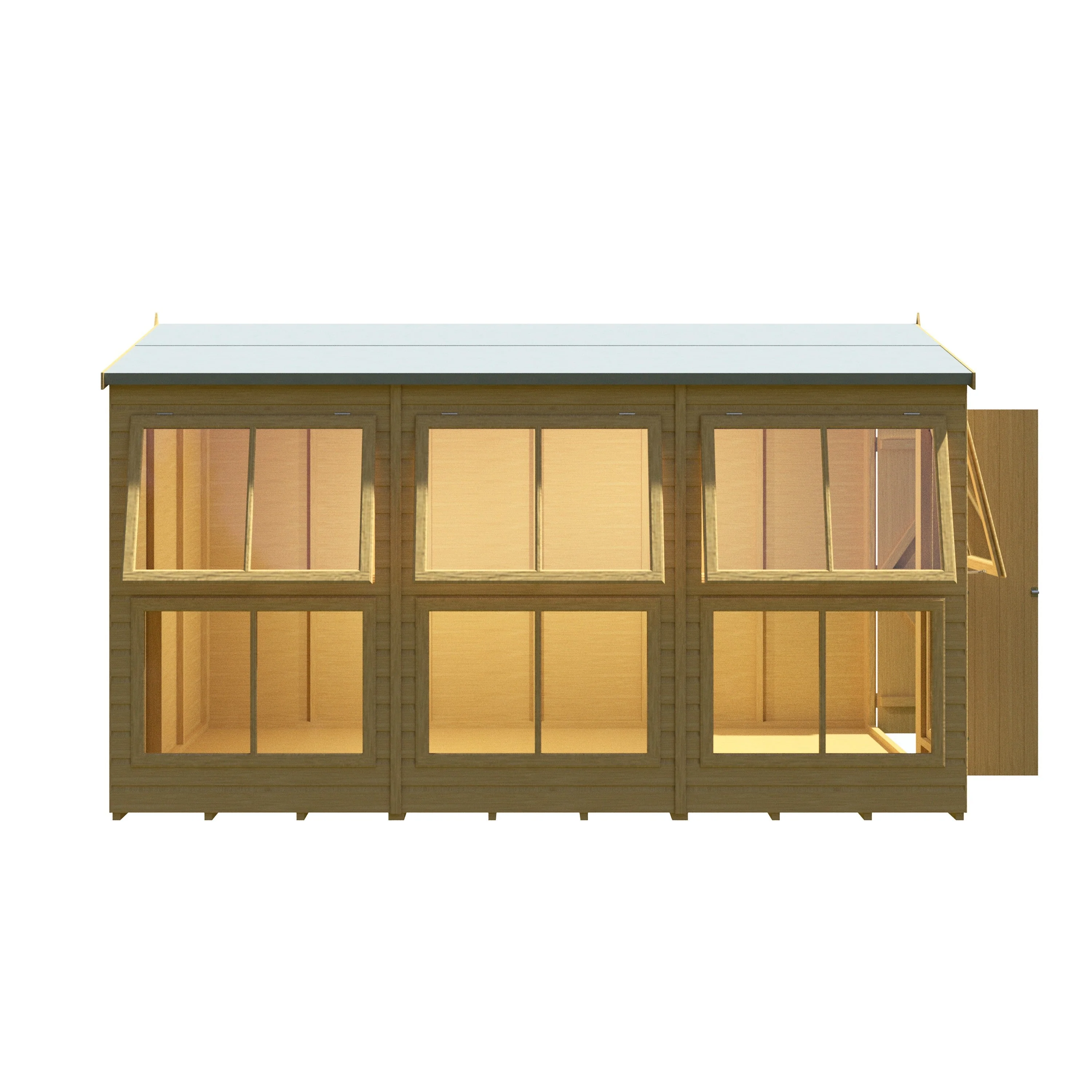 Shire Sun Hut 11' 5" x 6' 1" Apex Potting Shed - Premium Coated Shiplap - Image 7