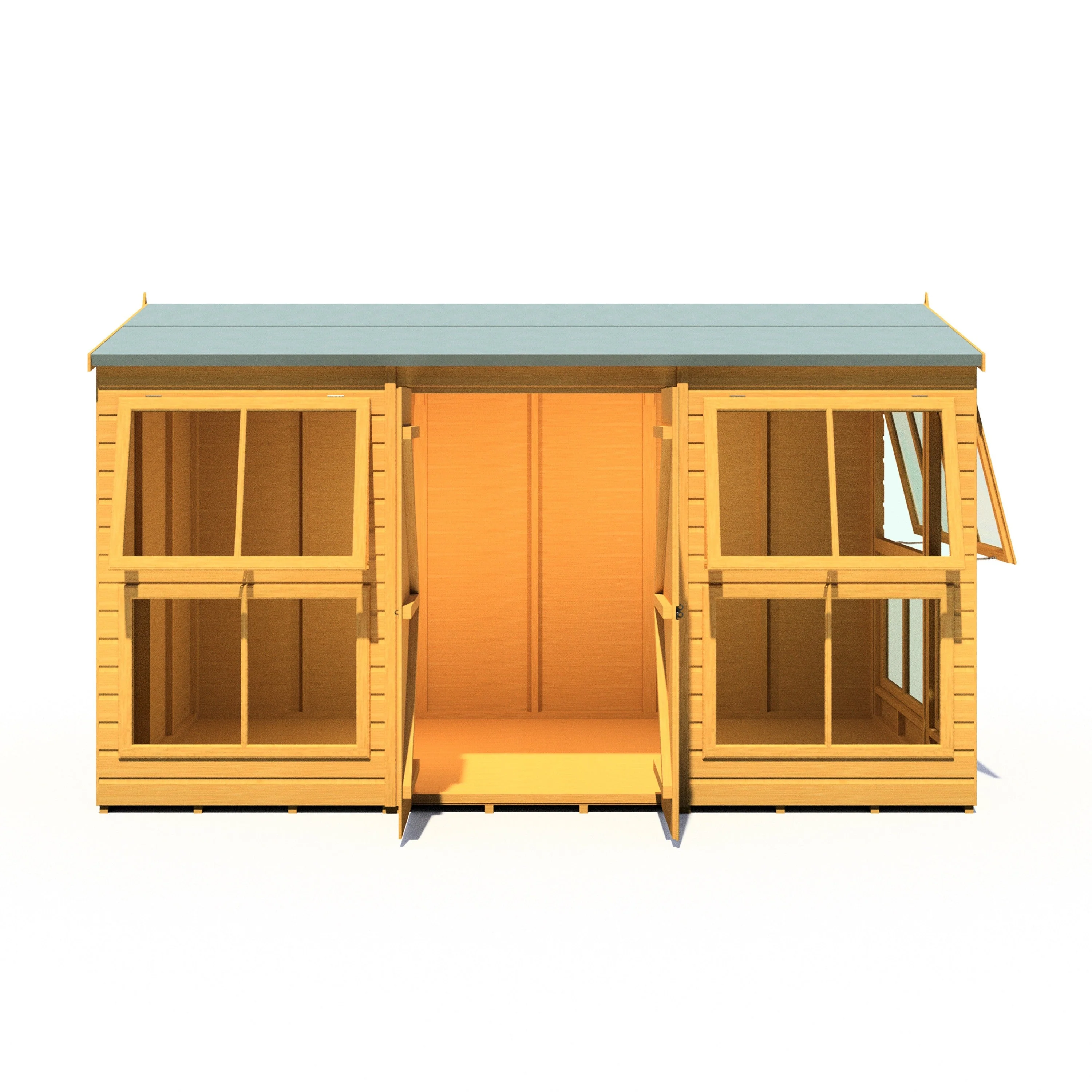 Shire Sun Hut 11' 5" x 8' Apex Potting Shed - Premium Coated Shiplap - Image 11