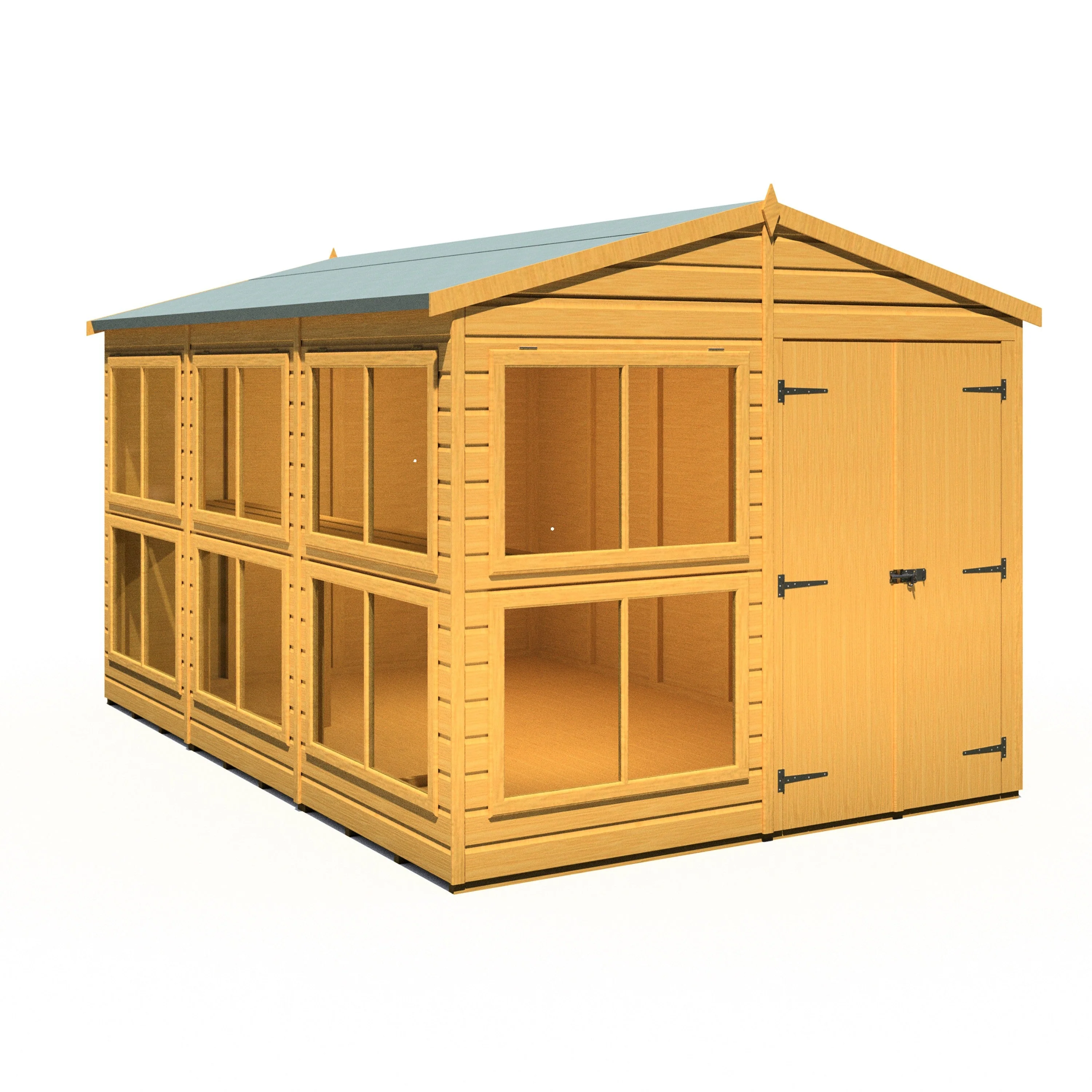 Shire Sun Hut 11' 5" x 8' Apex Potting Shed - Premium Coated Shiplap - Image 12