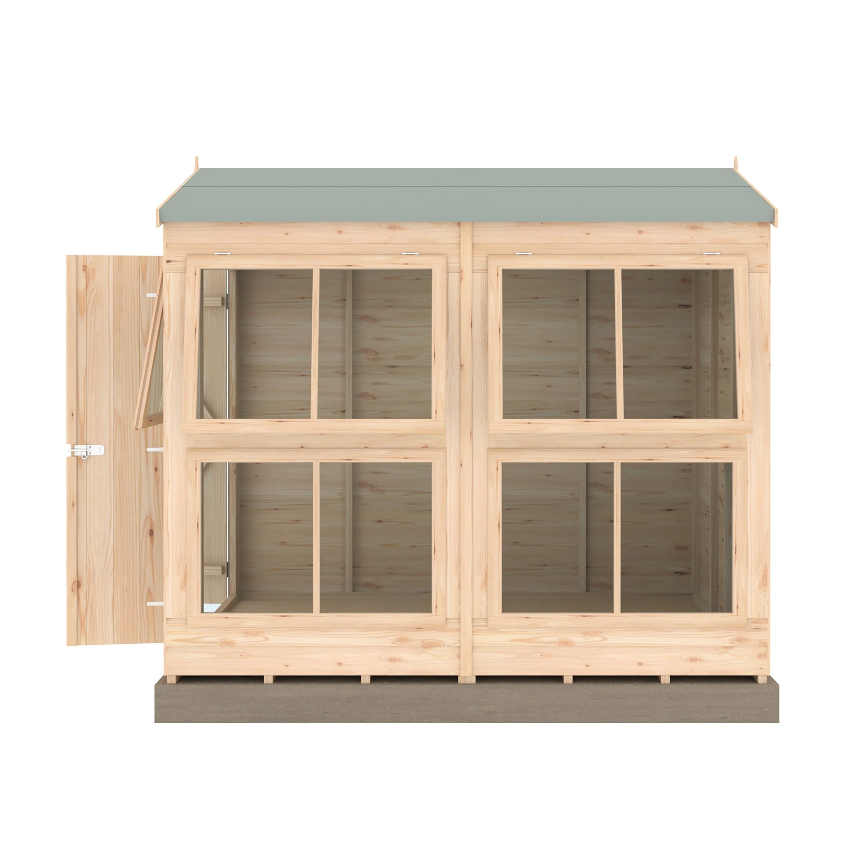 Shire Sun Hut 7' 7" x 6' 1" Apex Potting Shed - Classic Coated Shiplap - Image 4