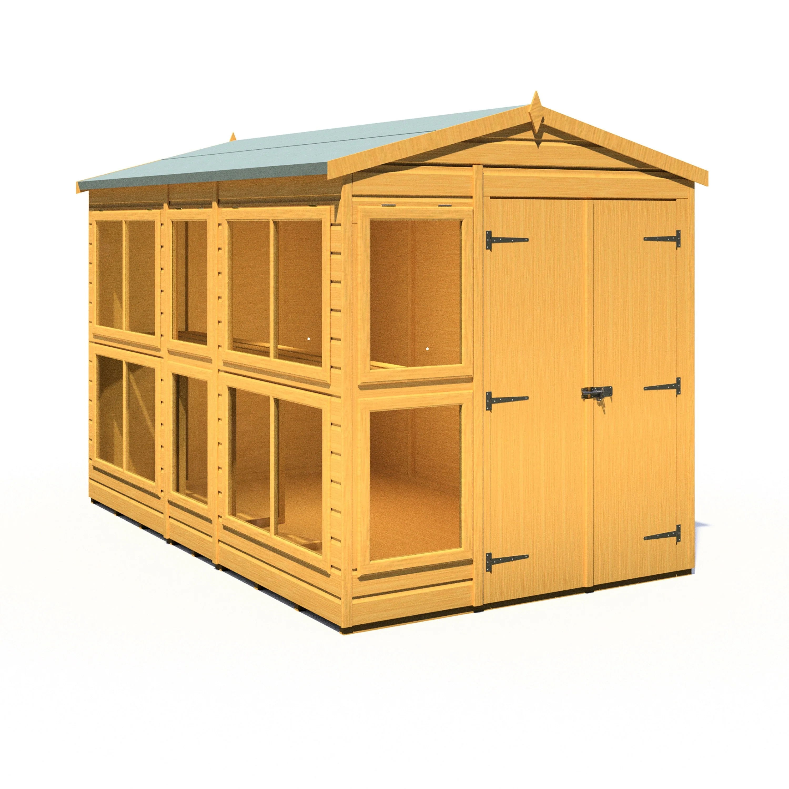 Shire Sun Hut 9' 6" x 6' 1" Apex Potting Shed - Premium Coated Shiplap - Image 10