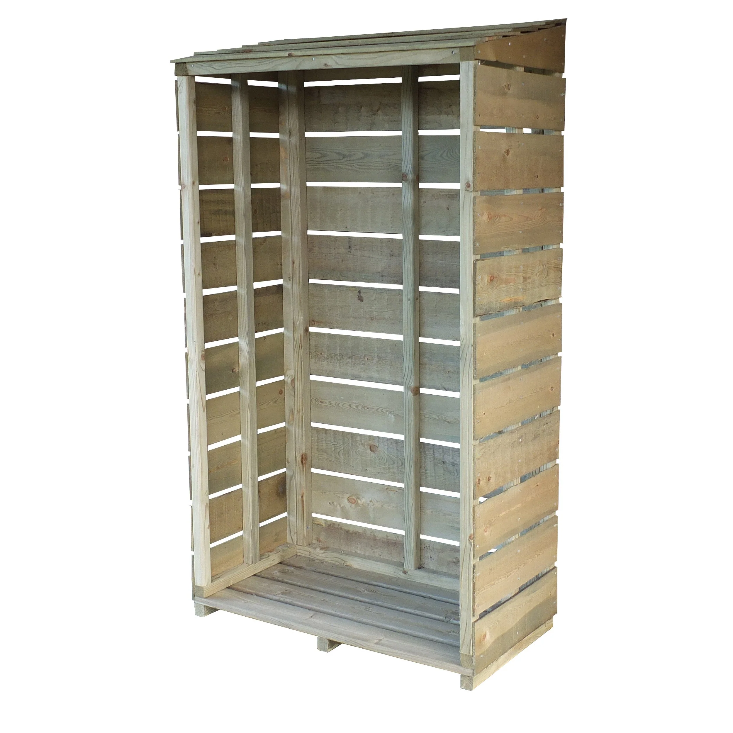 Tall Wall 1' 3" x 2' 10" Pent Log Store - Premium Pressure Treated Shiplap - Image 6