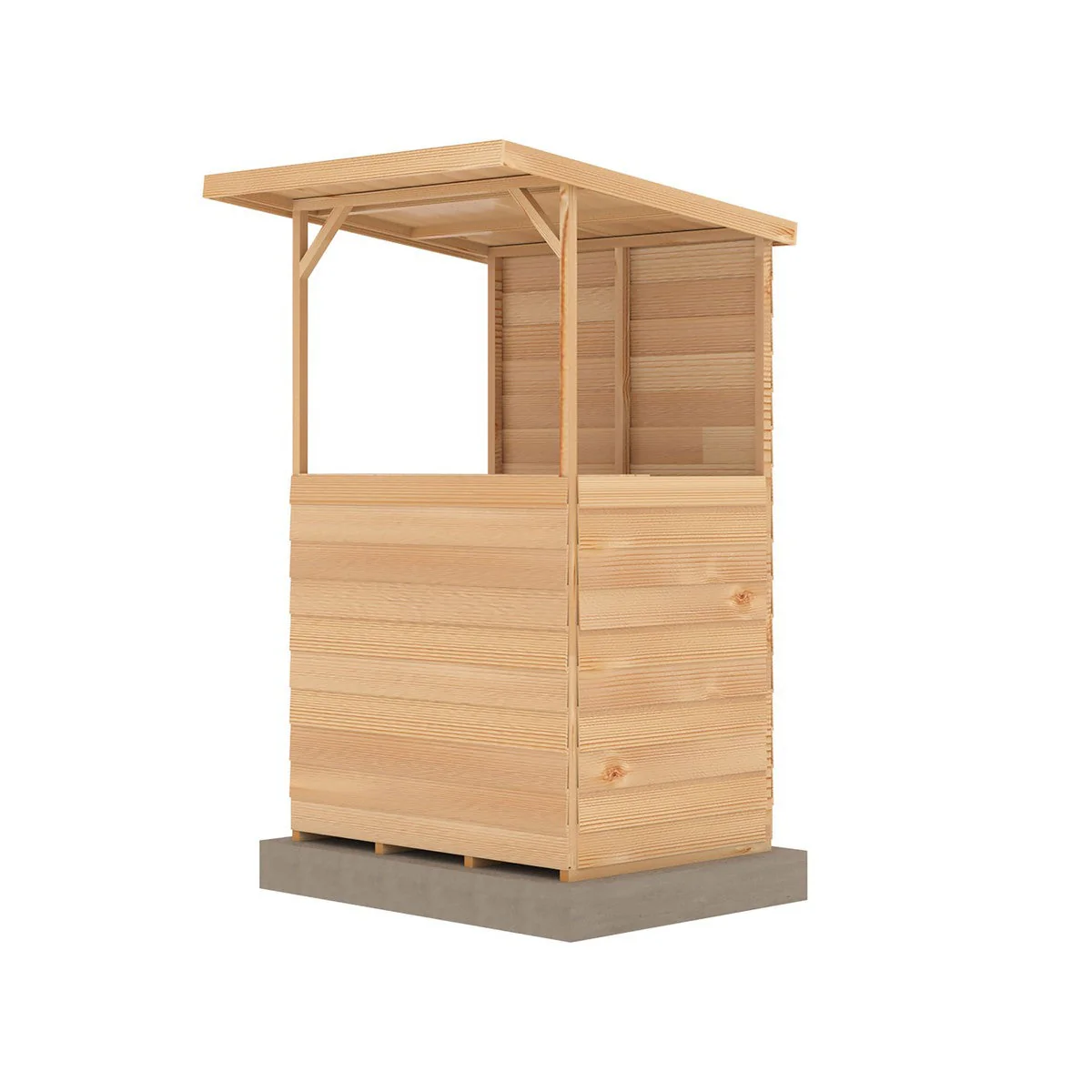 Shire Tiki 2' 11" x 3' 10" Pent Garden Bar - Premium 34mm Cladding Overlap - Image 5