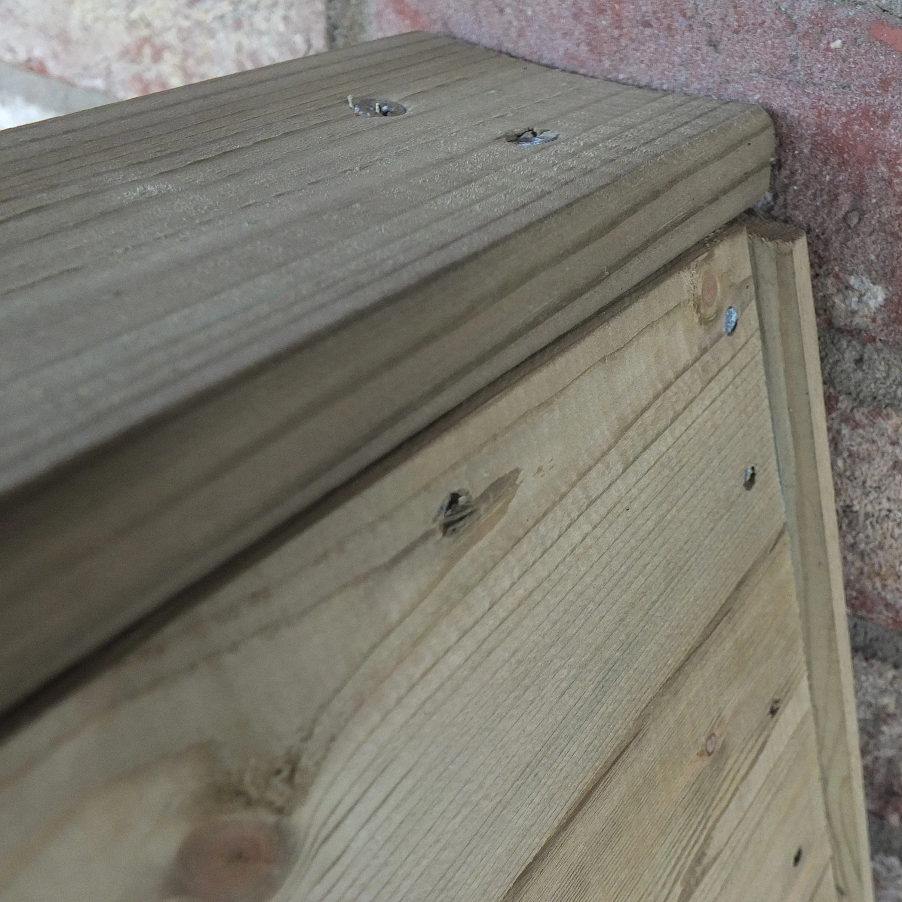 Triangular 1' 3" x 2' 8" Apex Log Store - Premium Pressure Treated Shiplap - Image 5