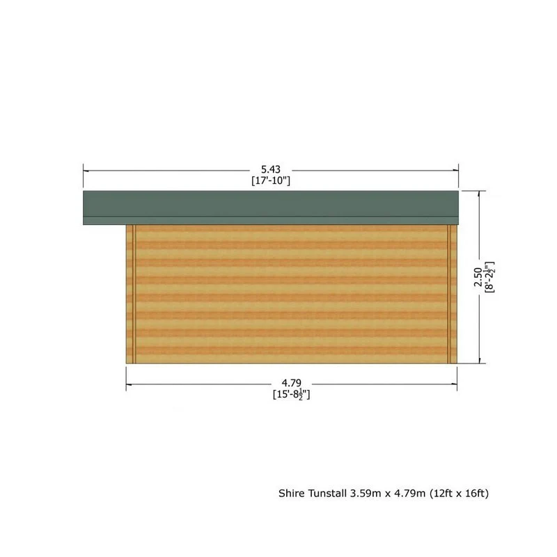 Shire Tunstall 11' 9" x 15' 8" Apex Log Cabin - Premium 34mm Cladding Tongue & Groove - Image 4