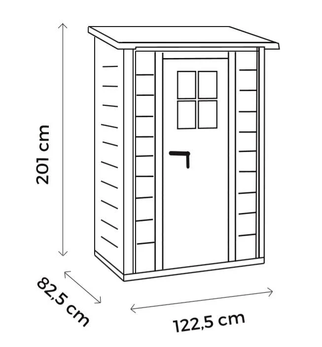Tuscany 2' 5" x 4' Pent Garden Store - Classic - Image 3
