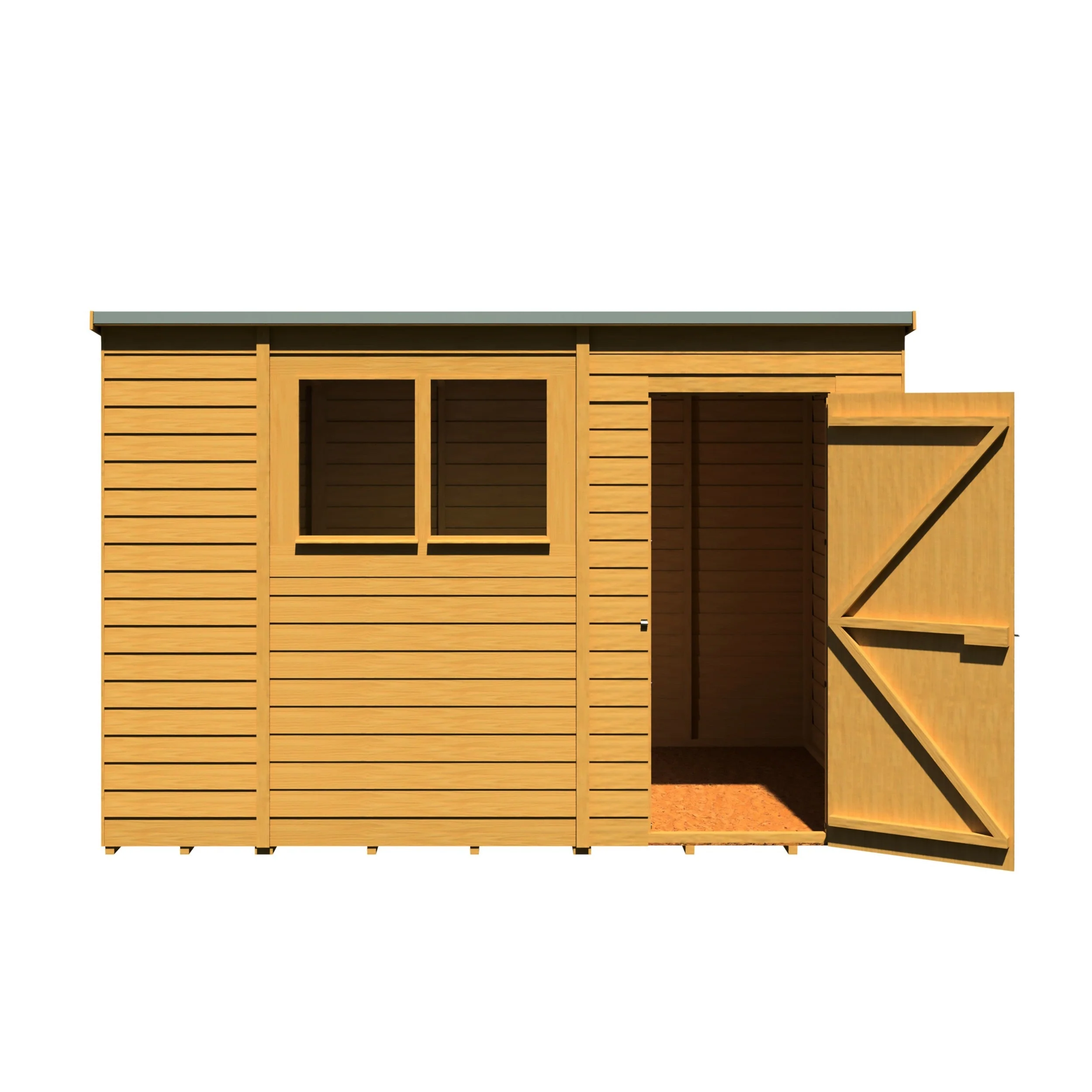 Value 5' 9" x 9' 9" Pent Shed - Premium Coated Overlap - Image 6