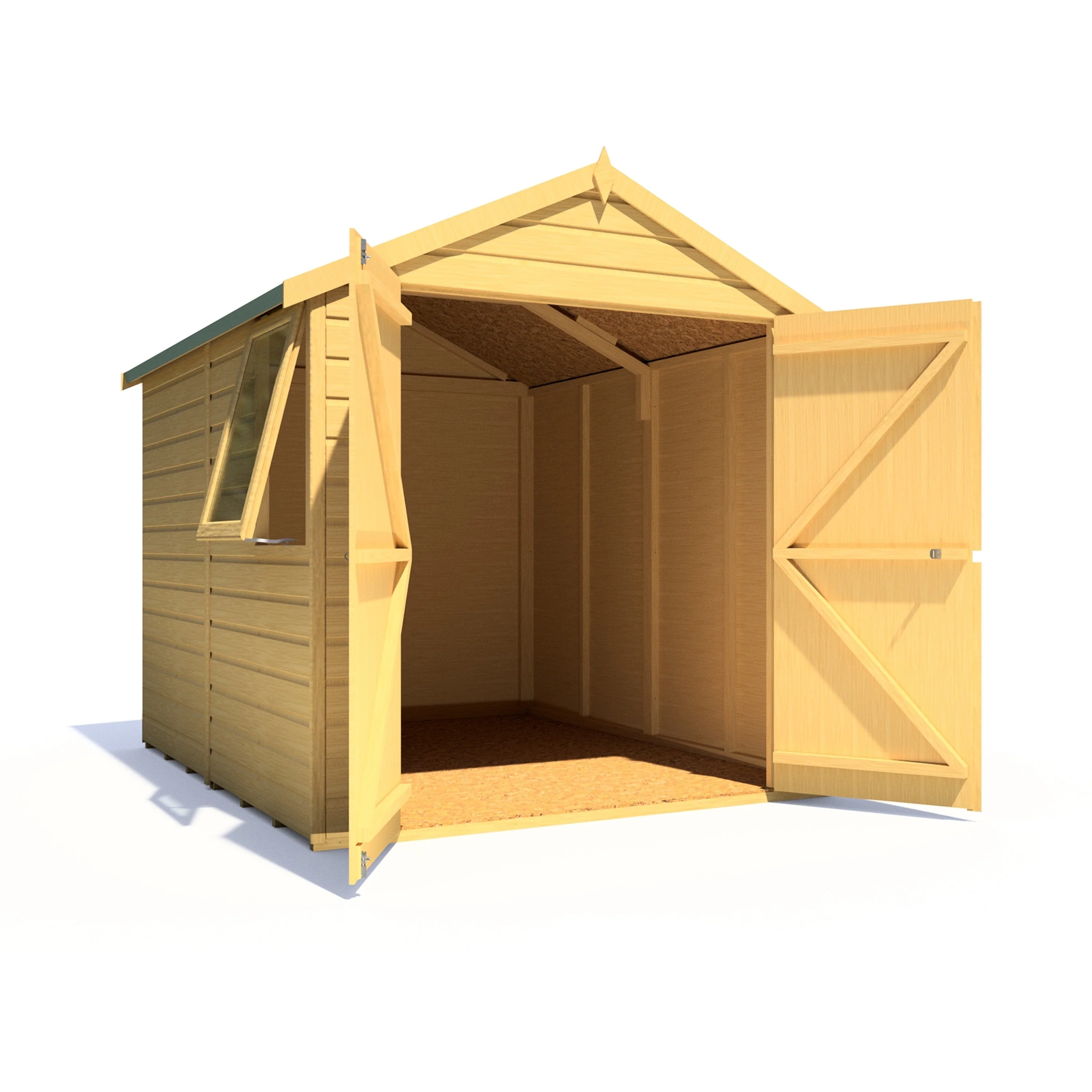 Warwick 5' 9" x 7' 10" Apex Shed - Premium Dip Treated Shiplap - Image 7