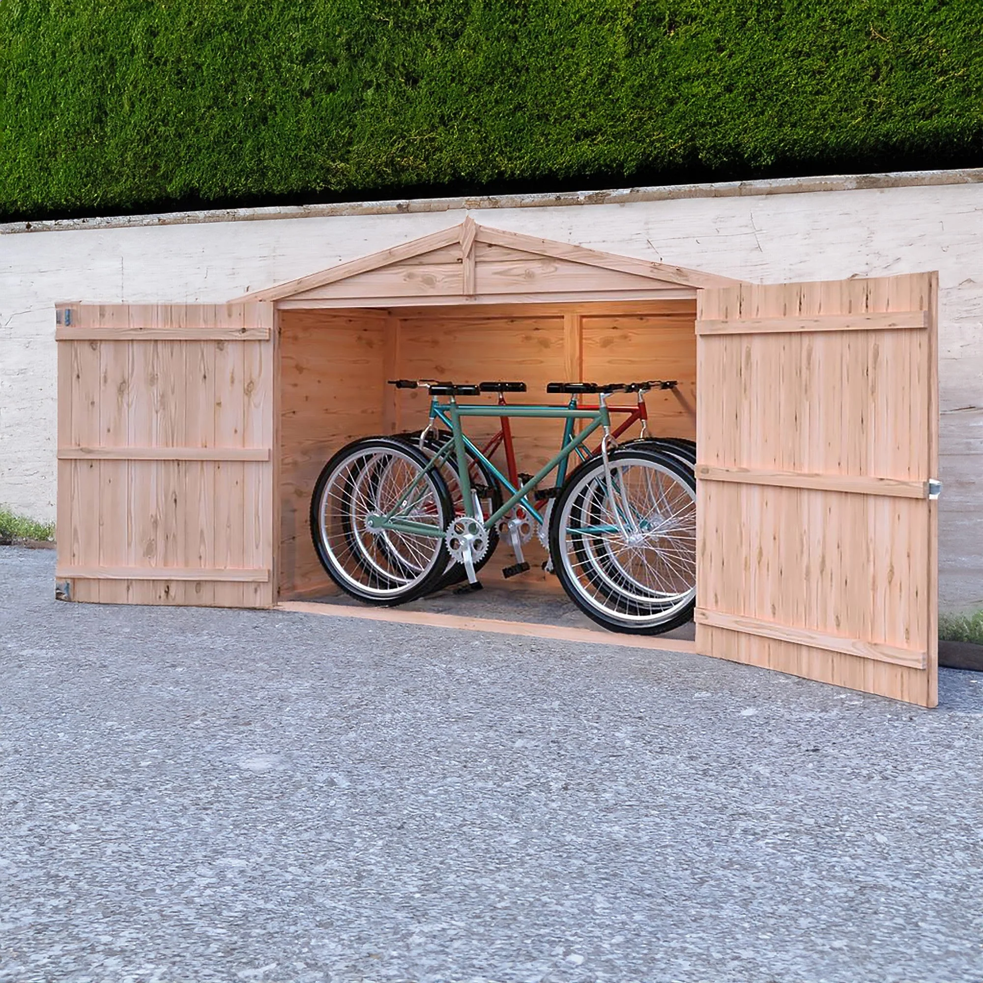 Wentworth 2' 8" x 6' Apex Bike Store - Premium Dip Treated Shiplap - Image 2