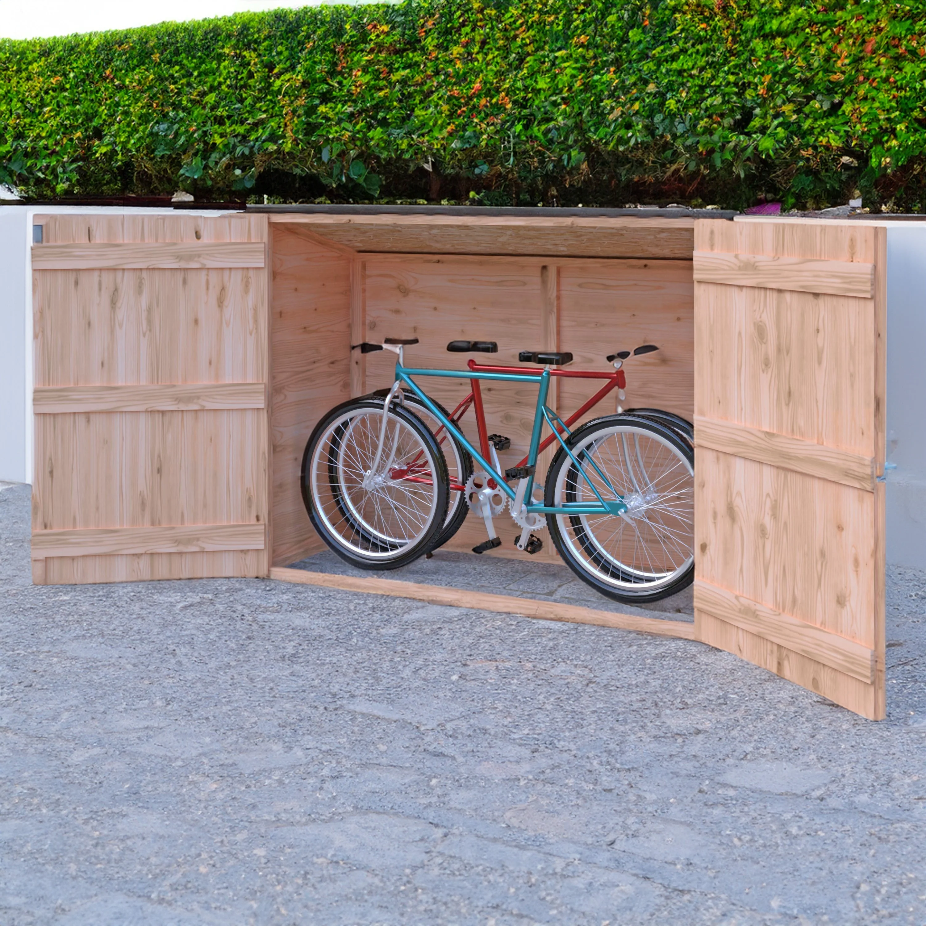 Wentworth 2' 1" x 6' 1" Pent Bike Store - Premium Dip Treated Shiplap - Image 2