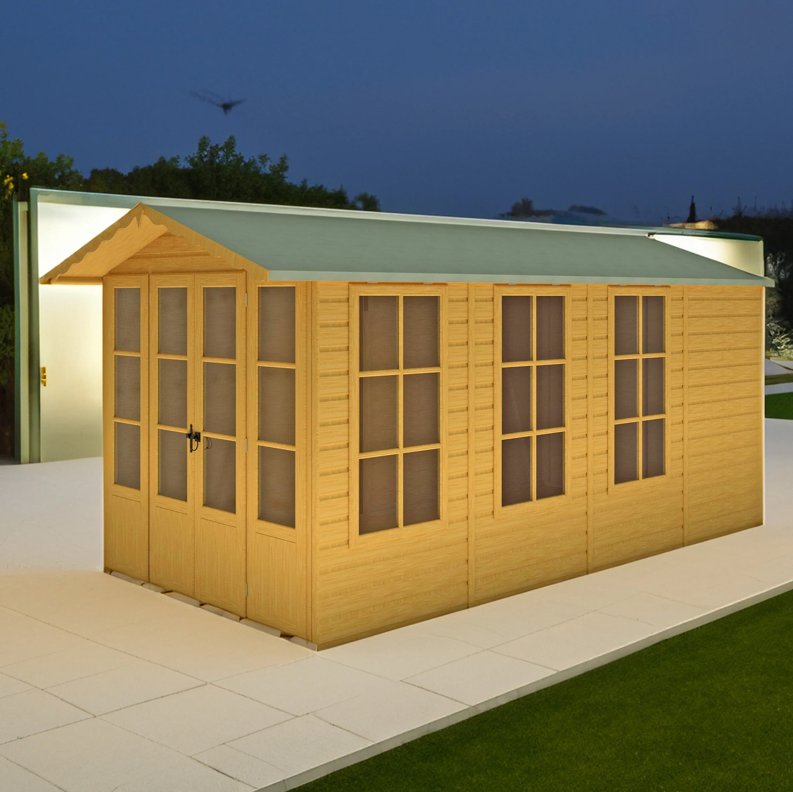 Westminister 12' 9" x 6' 8" Apex Summerhouse - Premium 12mm Cladding Shiplap - Image 2