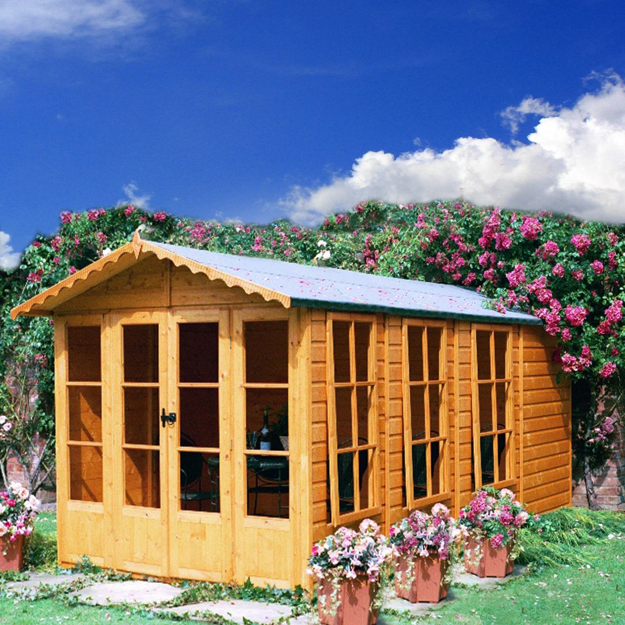 Westminister 12' 9" x 6' 8" Apex Summerhouse - Premium 12mm Cladding Shiplap - Image 5