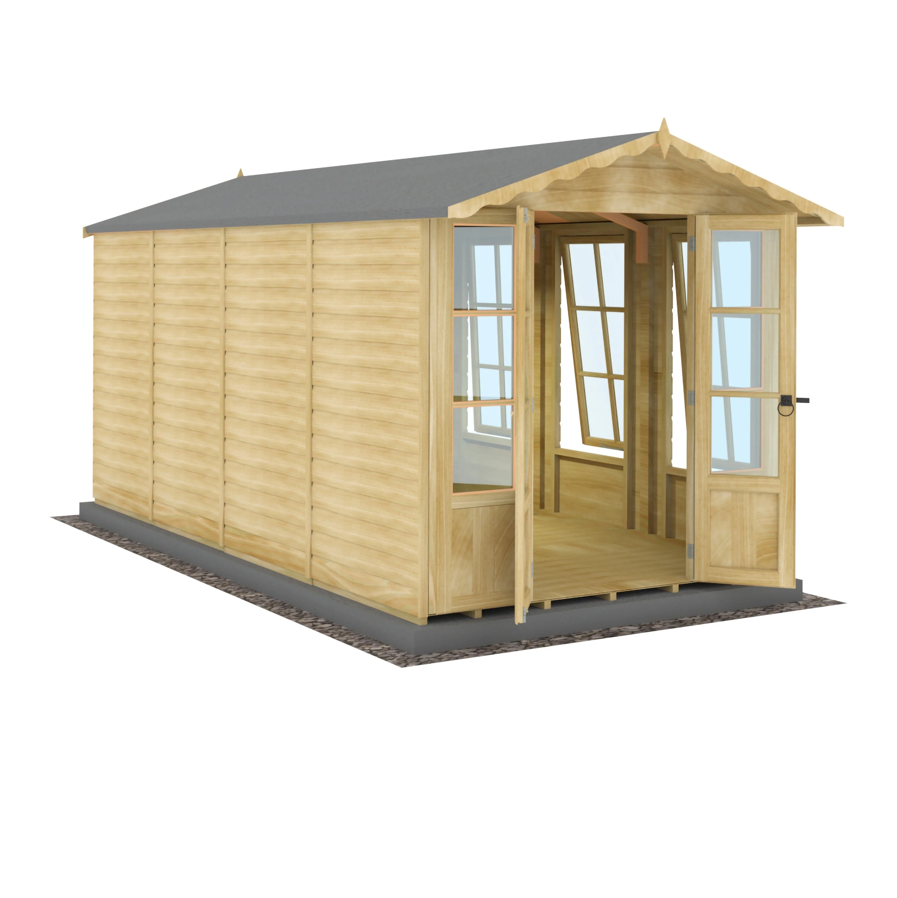 Westminister 12' 9" x 6' 8" Apex Summerhouse - Premium 12mm Cladding Shiplap - Image 7