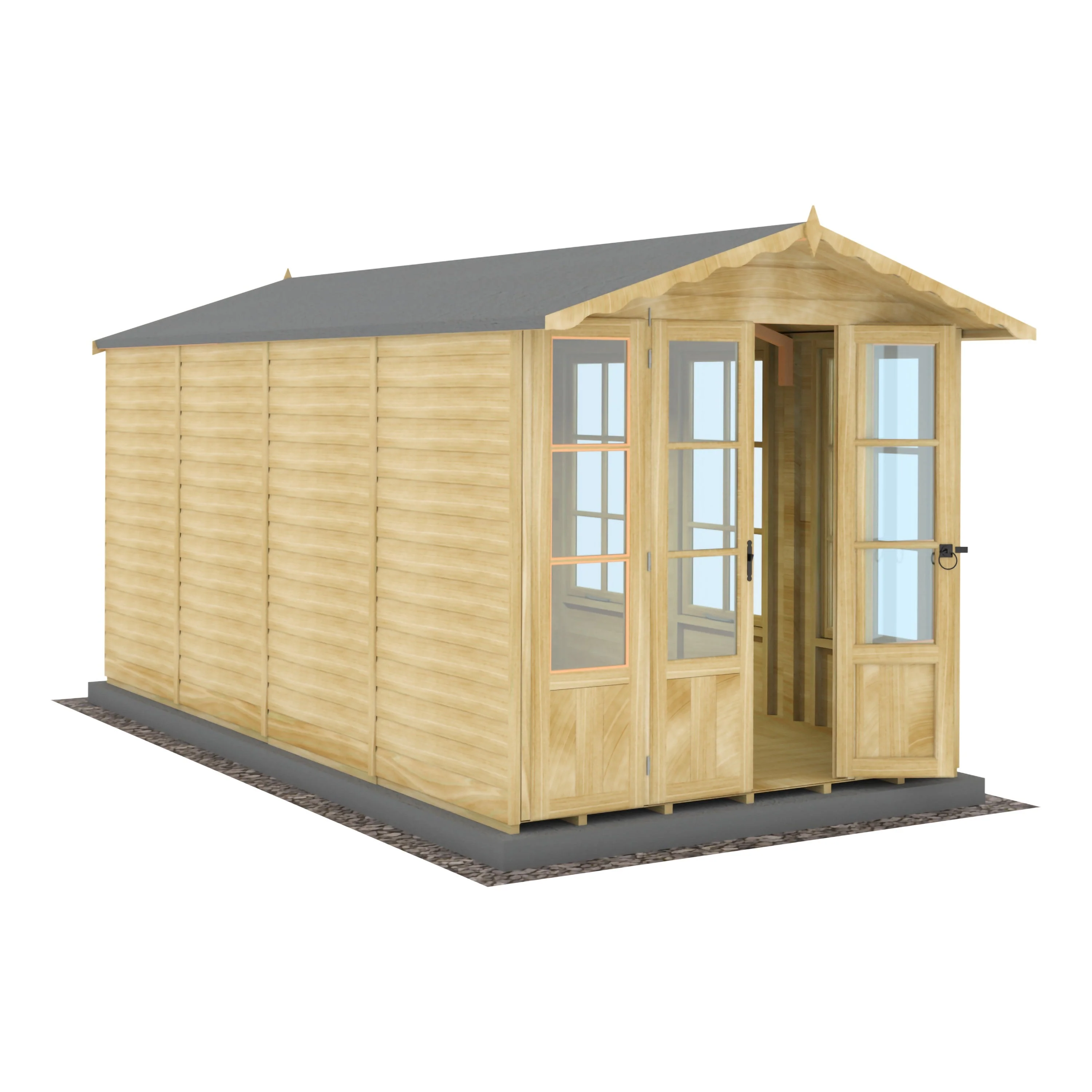 Westminister 12' 9" x 6' 8" Apex Summerhouse - Premium 12mm Cladding Shiplap - Image 8