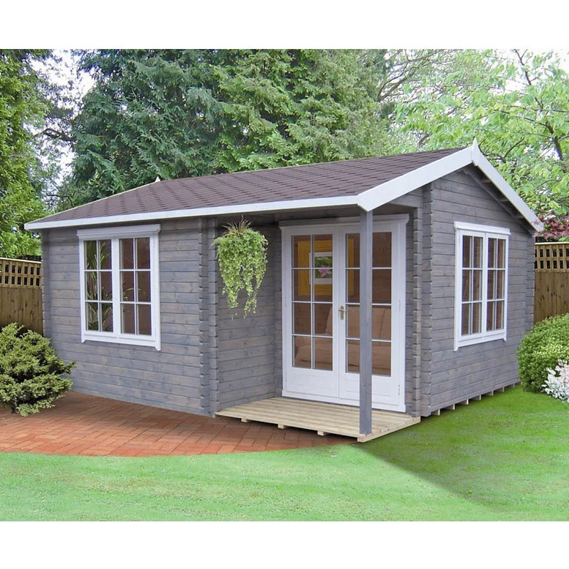 Shire Wykenham 11' 9" x 11' 9" Reverse Offset Apex Log Cabin - Premium 34mm Cladding Tongue & Groove - Image 3