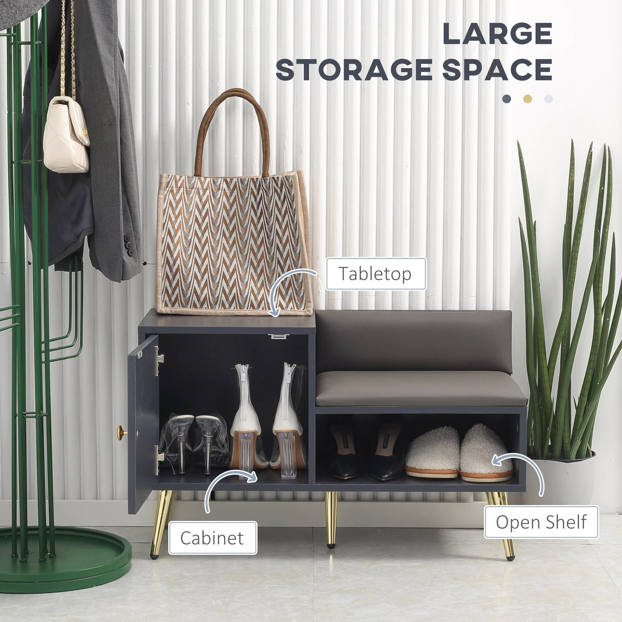 Shoe Bench with Storage - Image 4