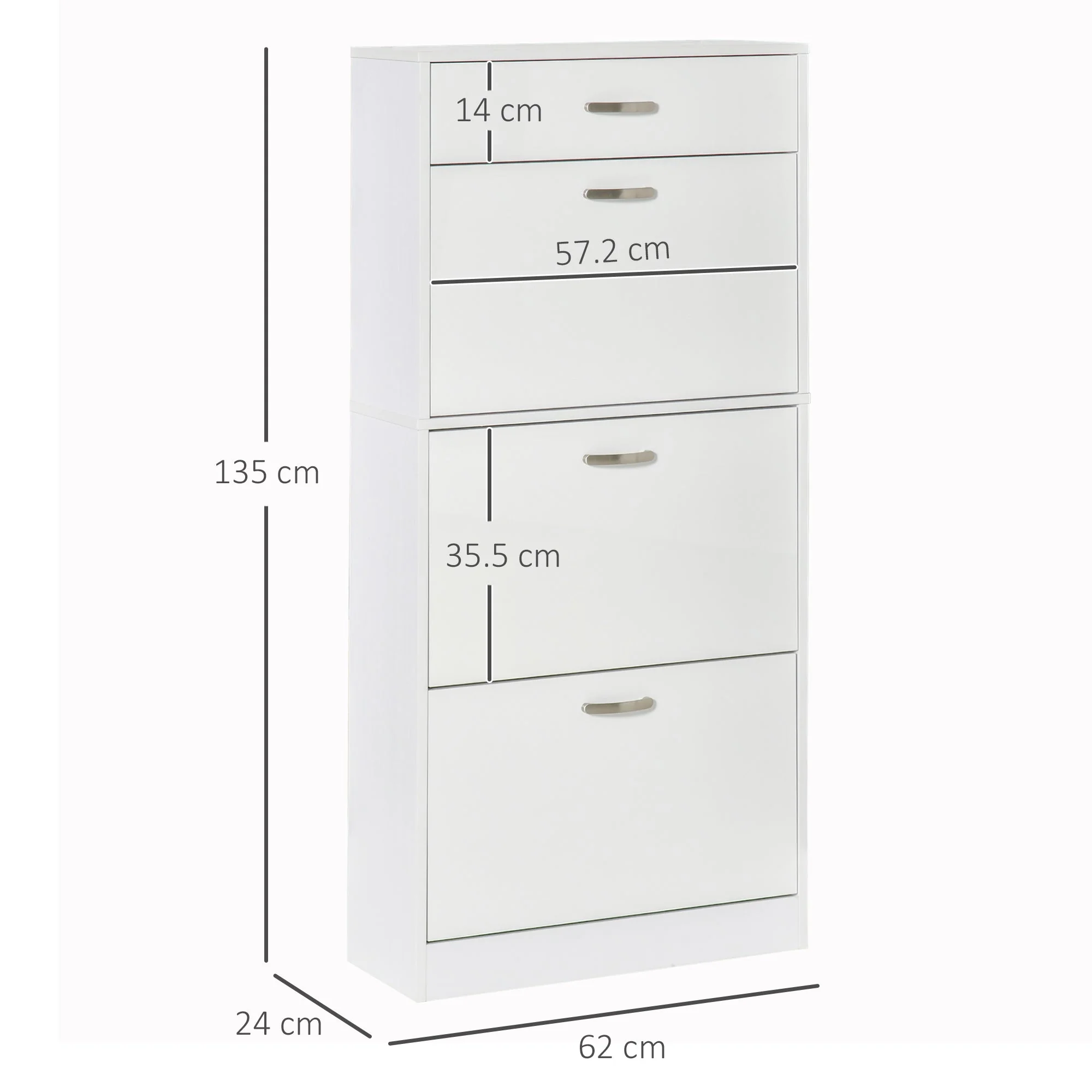 Shoe Cabinet with 4 Drawers - Image 2