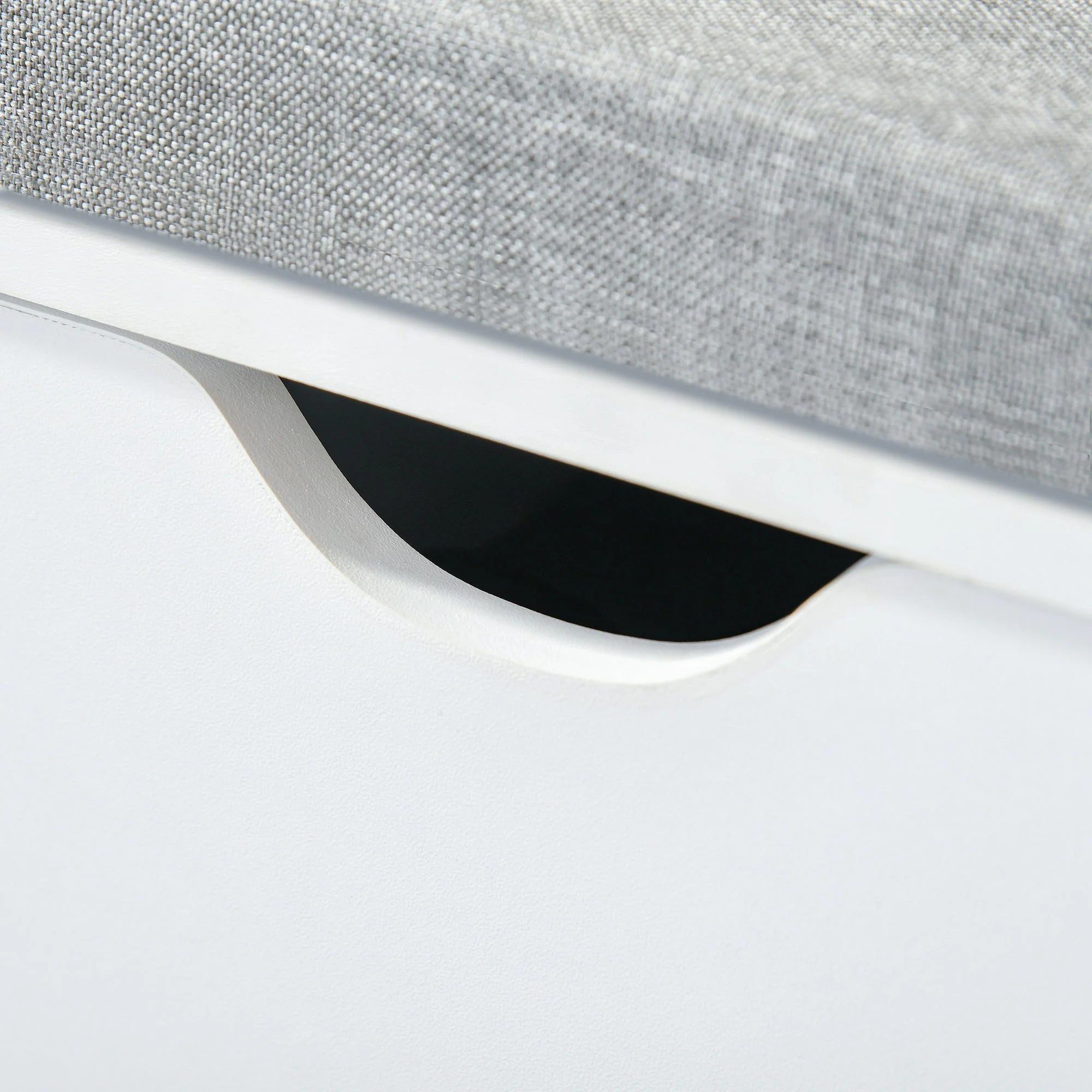 Shoe Storage Bench w/ Cushion 7 Compartments Adjustable Shelves White and Grey - Image 8