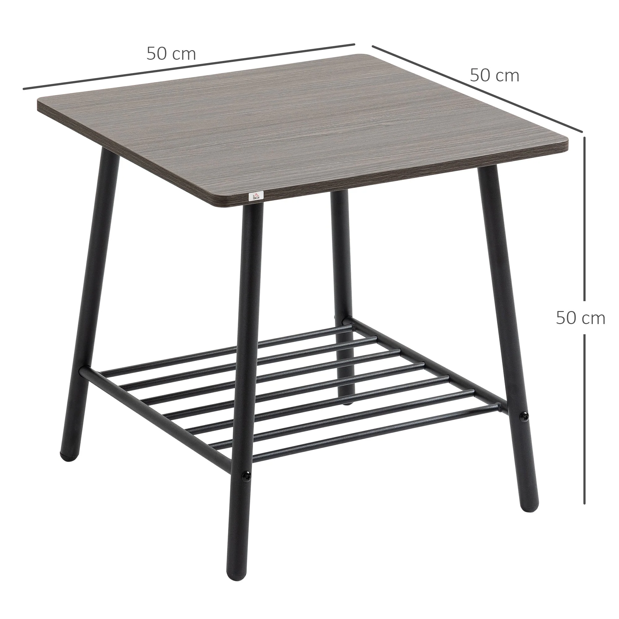 Side Table with 2-Tier Storage - Image 3