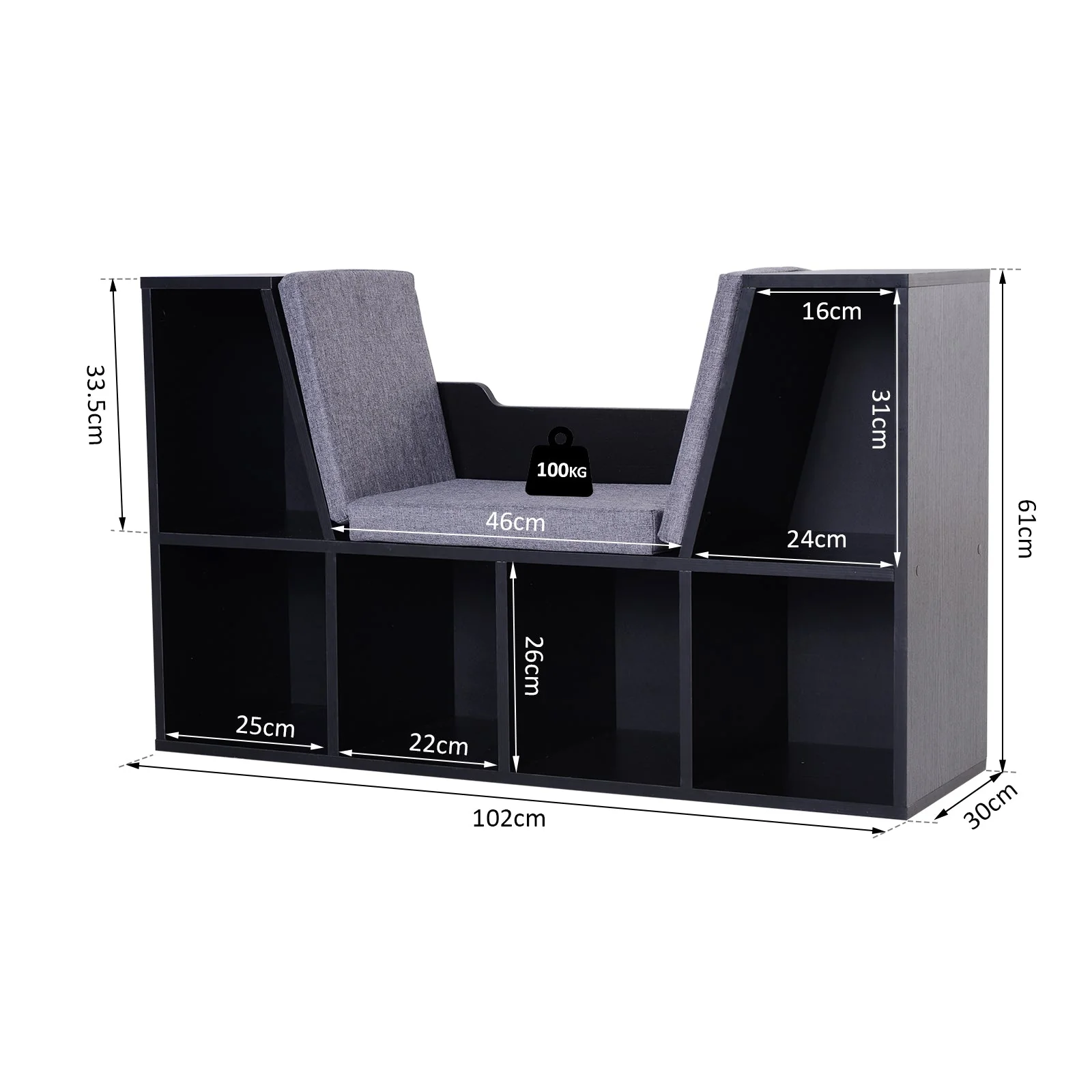 Six-Compartment Bookcase - Image 3