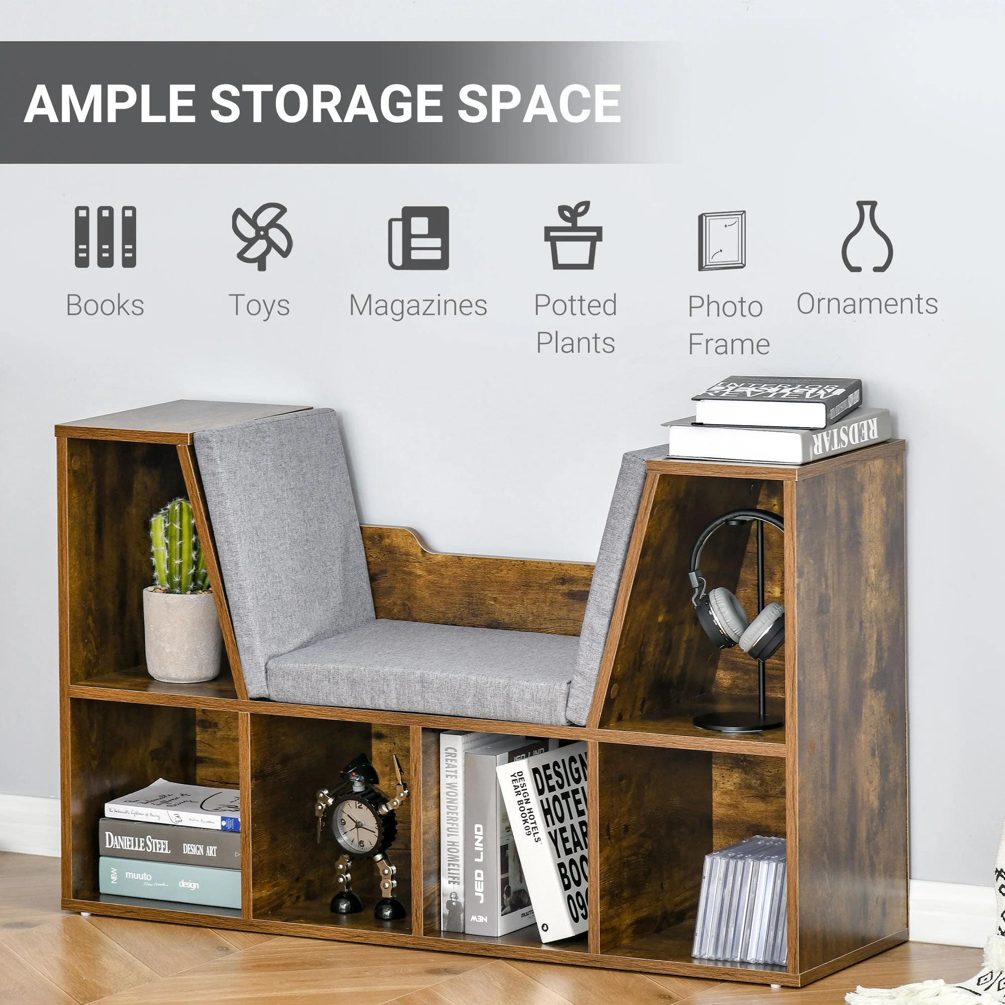 Six-Compartment Bookcase - Image 4