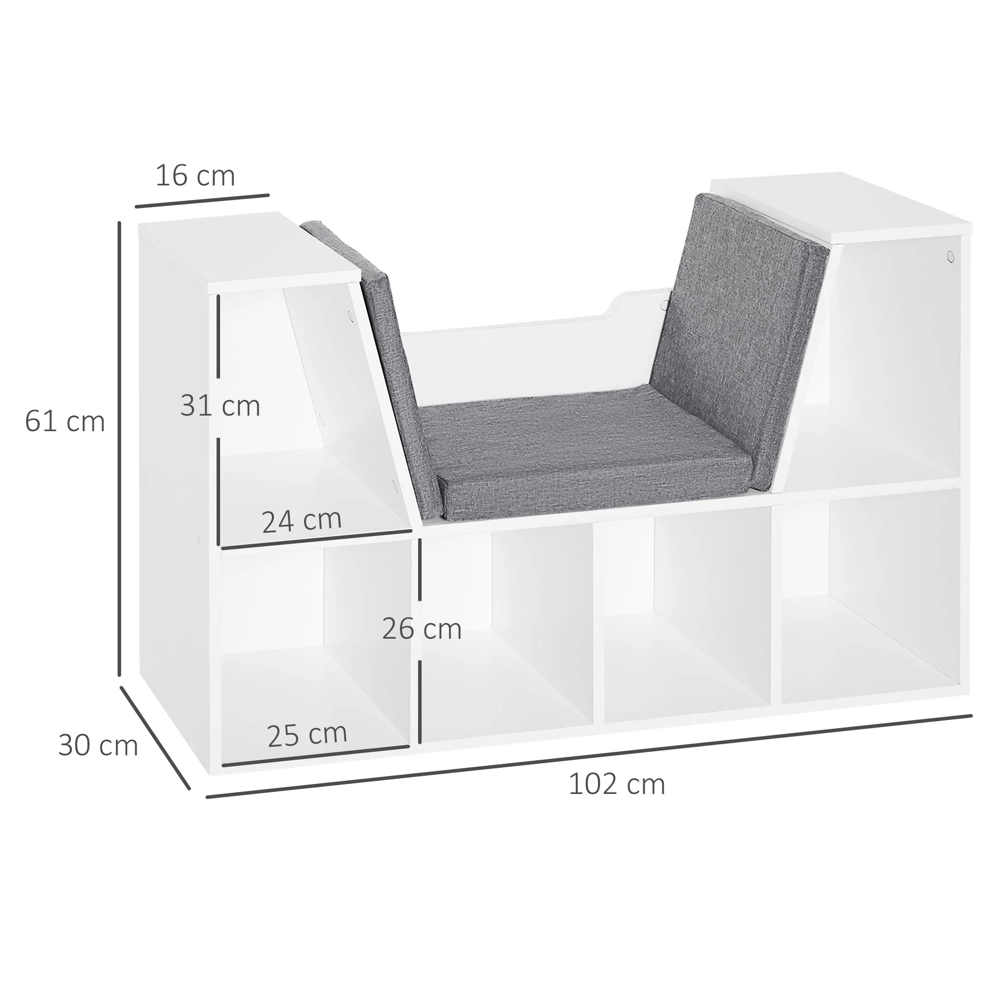 Six-Compartment Bookcase - Image 3