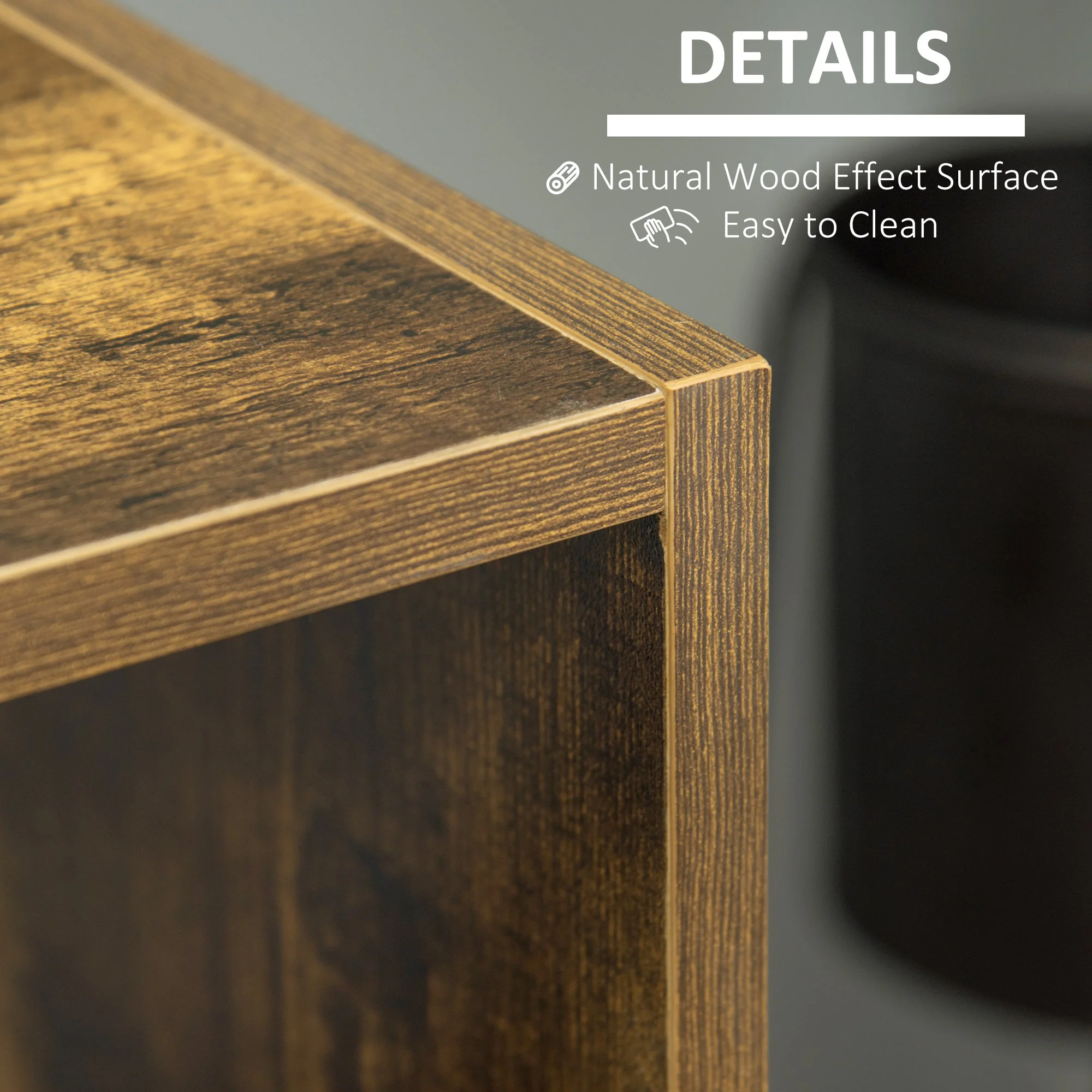 Six-Cube Rustic Industrial Style Shelving Unit - Image 6