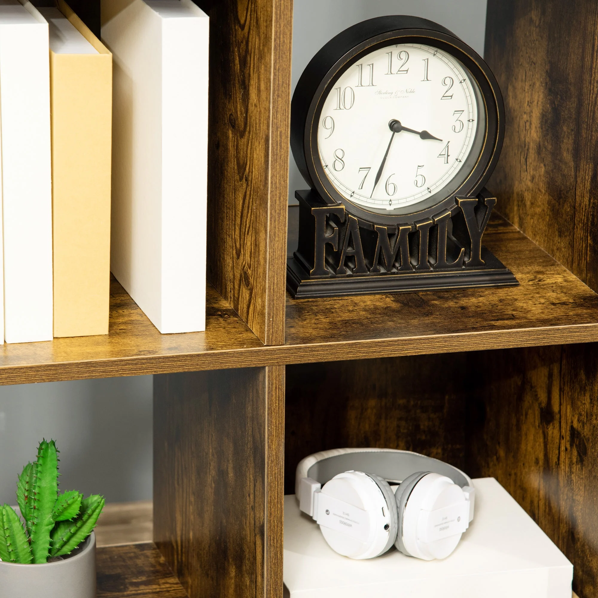 Six-Cube Rustic Industrial Style Shelving Unit - Image 9