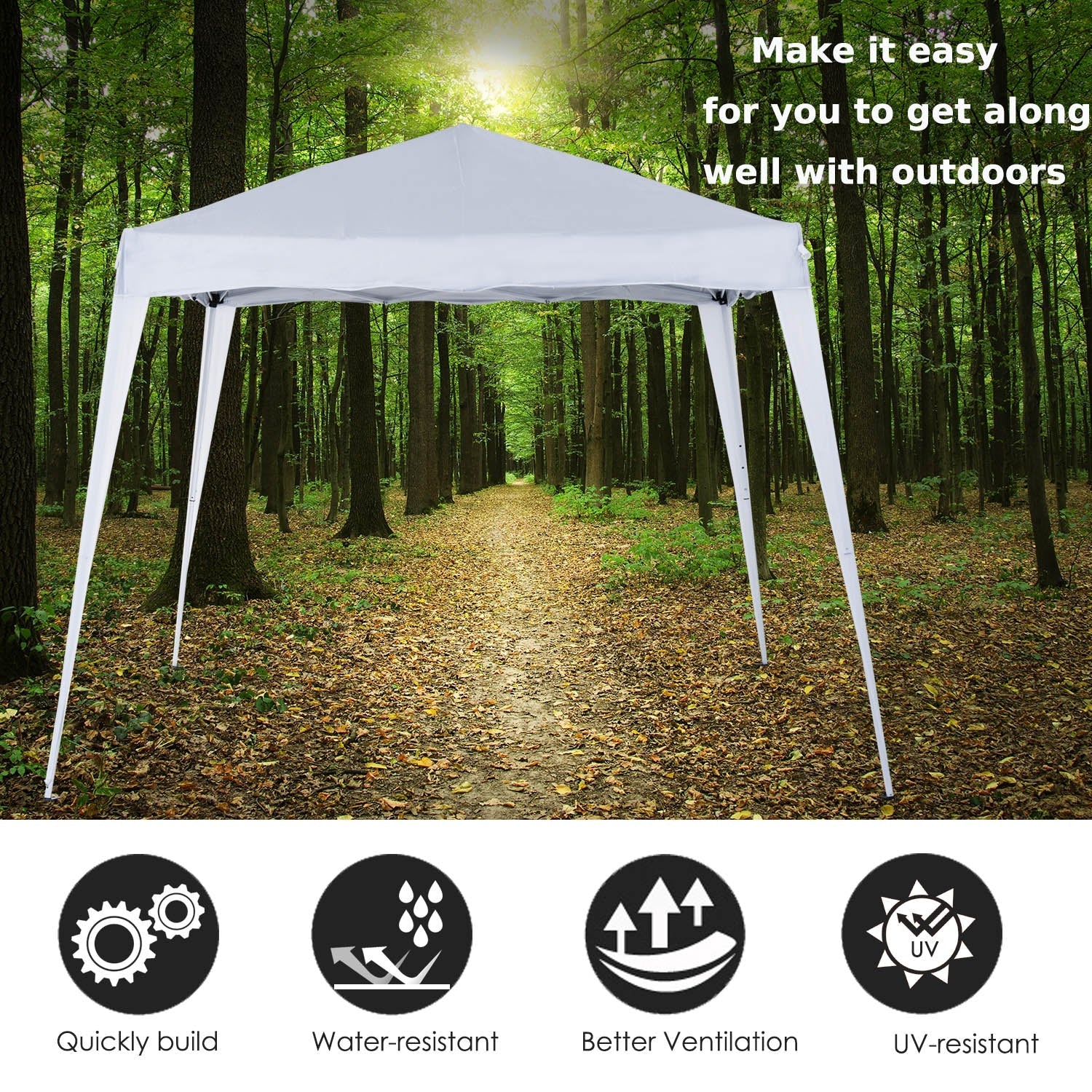 Slant Leg Pop Up Gazebo with Carry Bag - Image 4