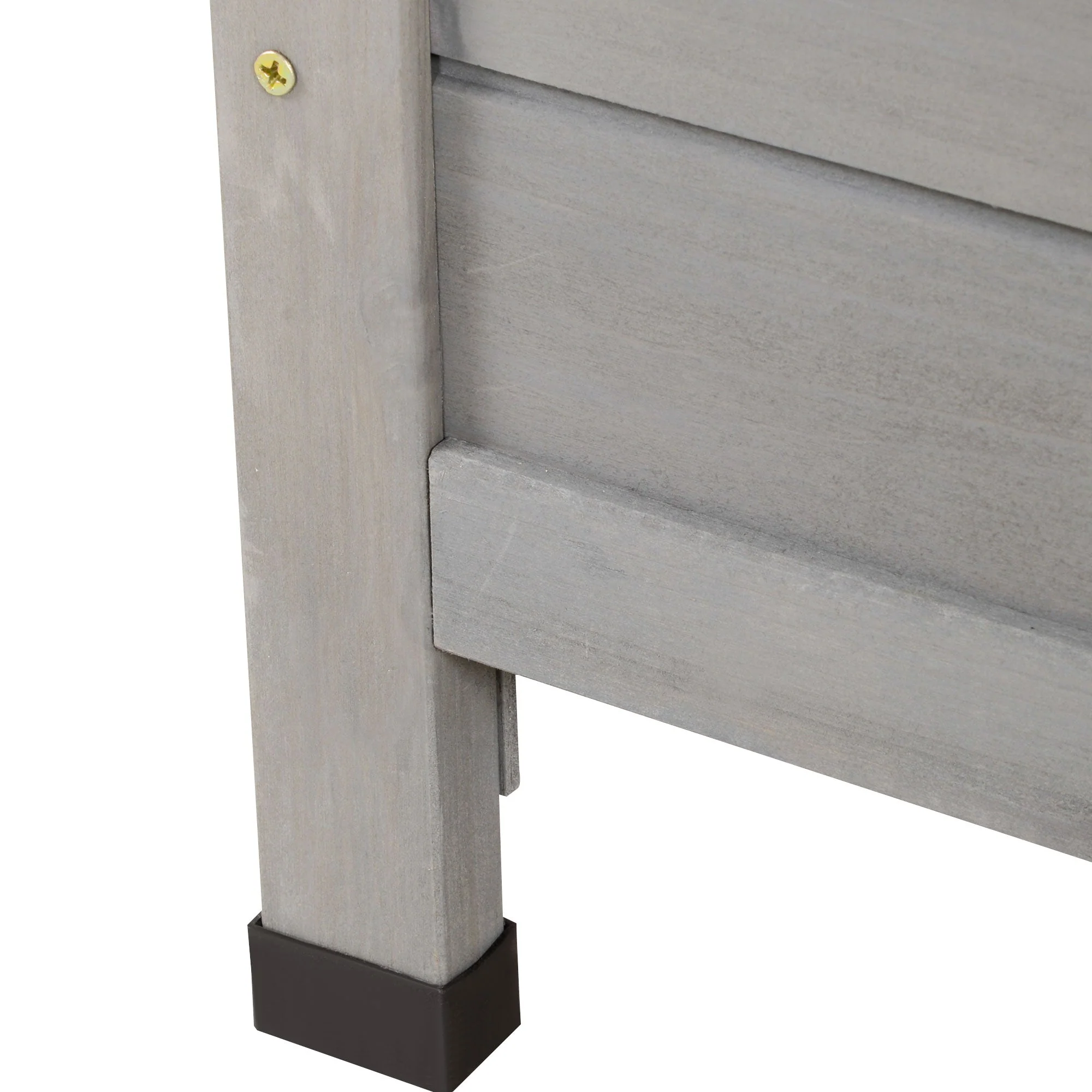 Slatted 96cm Double Door Pent Garden Store Fir Wood Grey by Steadfast - Image 8