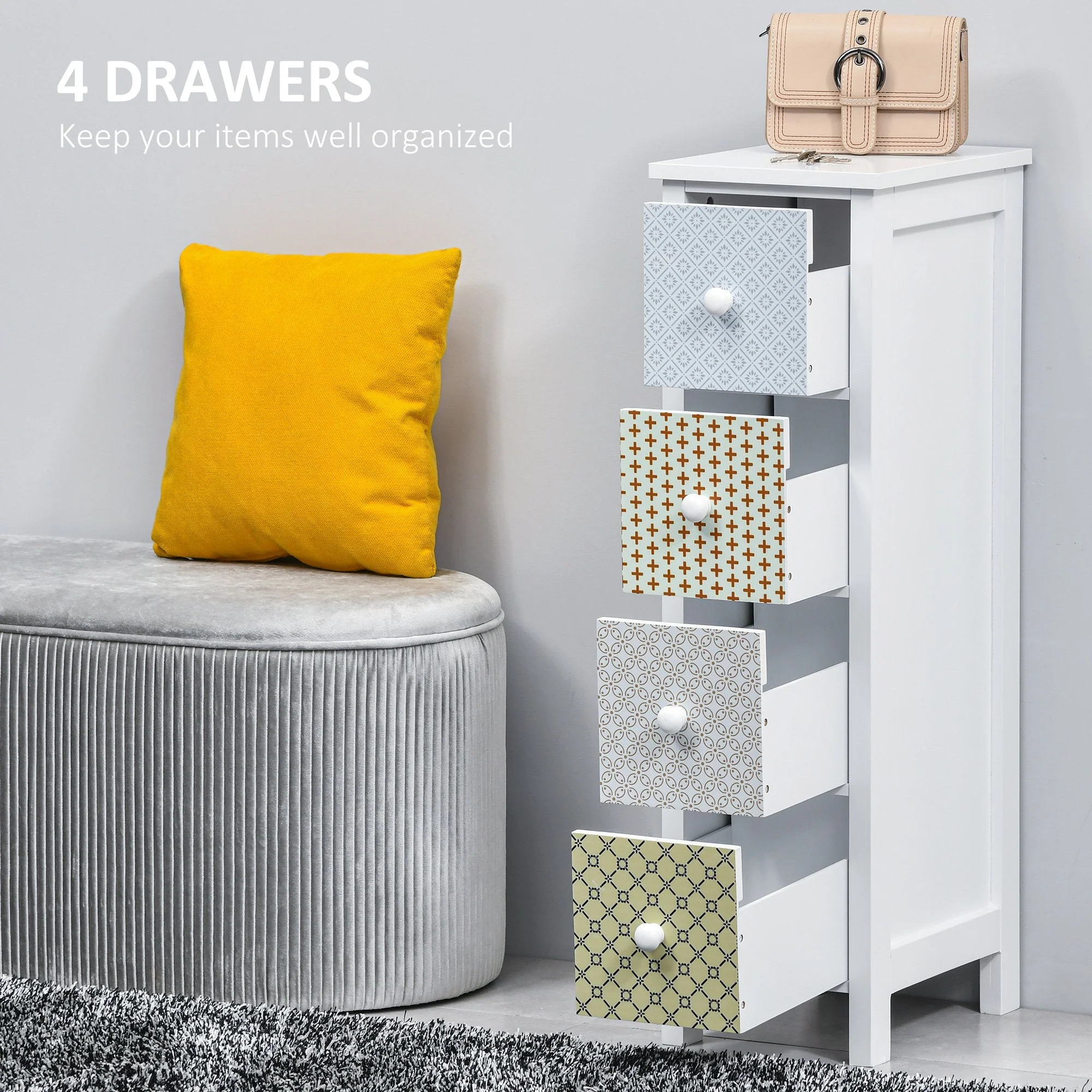 Slim Four-Drawer Cabinet - Image 4