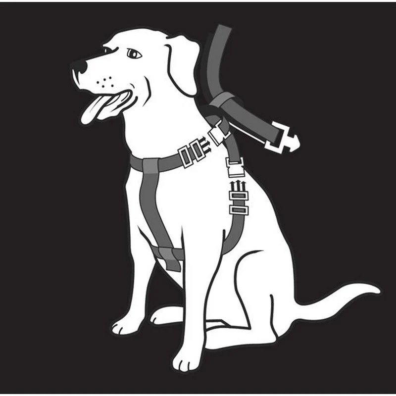 Small Dog Car Harness Black Polyester 19.5cm by RAC - Image 4
