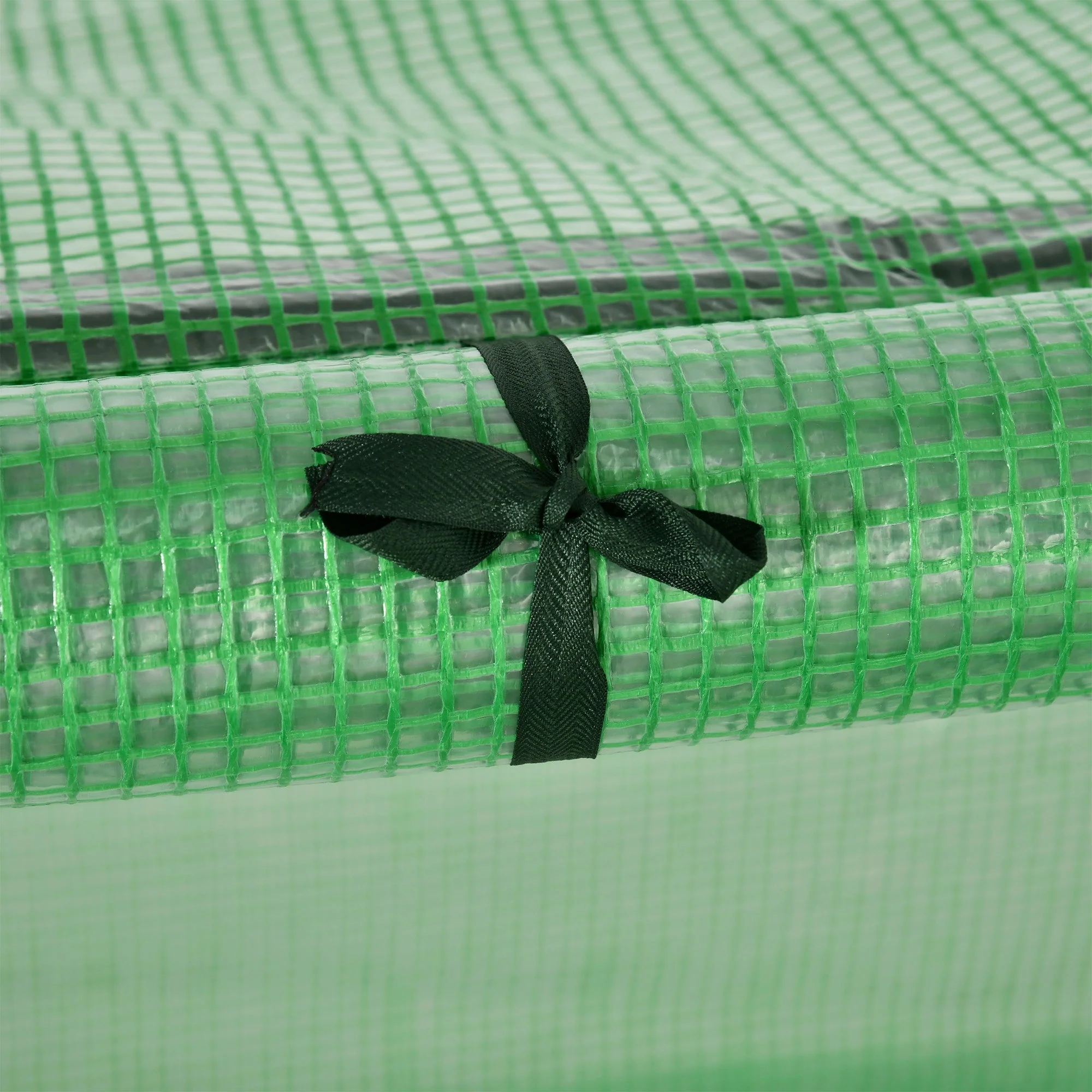 Small Polytunnel Greenhouse Green Grow House Steel Frame for Garden Backyard with Zipper Doors 295x100x80 cm Green - Image 9