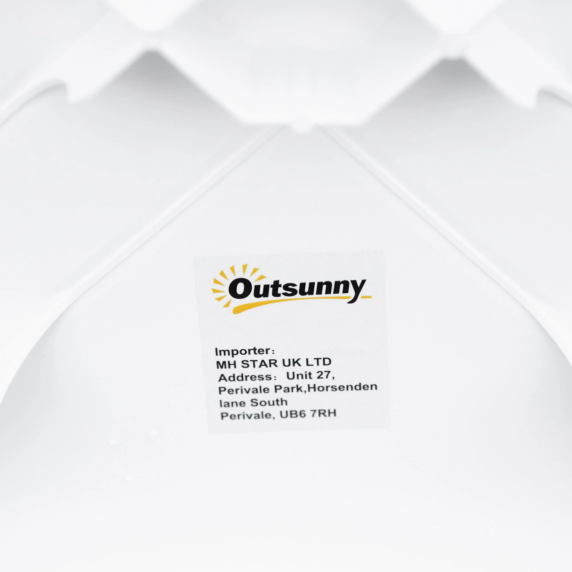 Small Square Plastic Outdoor Table - White - Image 7