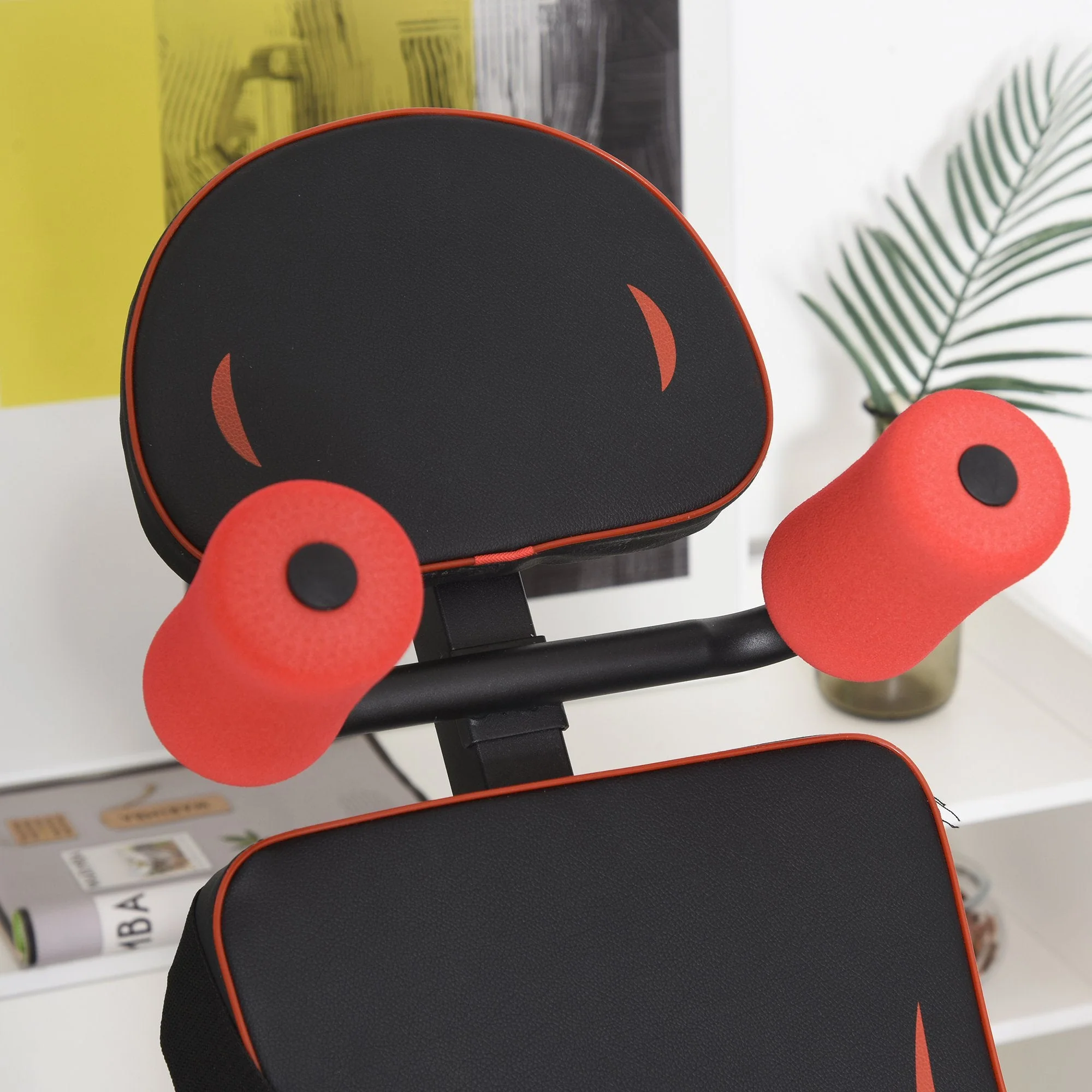 Steel Adjustable Gravity Inversion Table w/ Safety Belt Adjustable Hand Stand Home Back Stretcher Machine Red/Black - Image 8