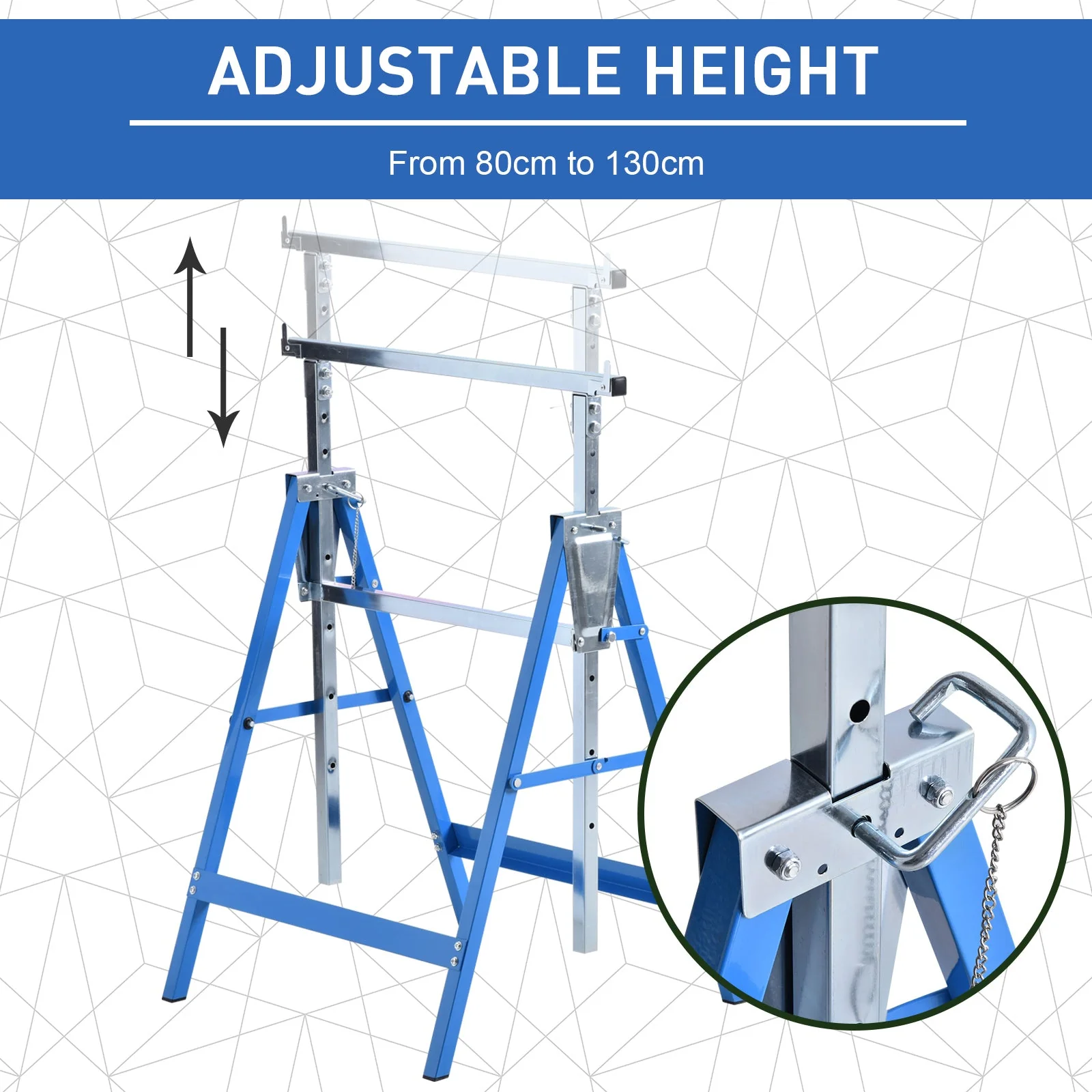 Steel Builders Twin-Set Telescopic Trestle Blue - Image 4