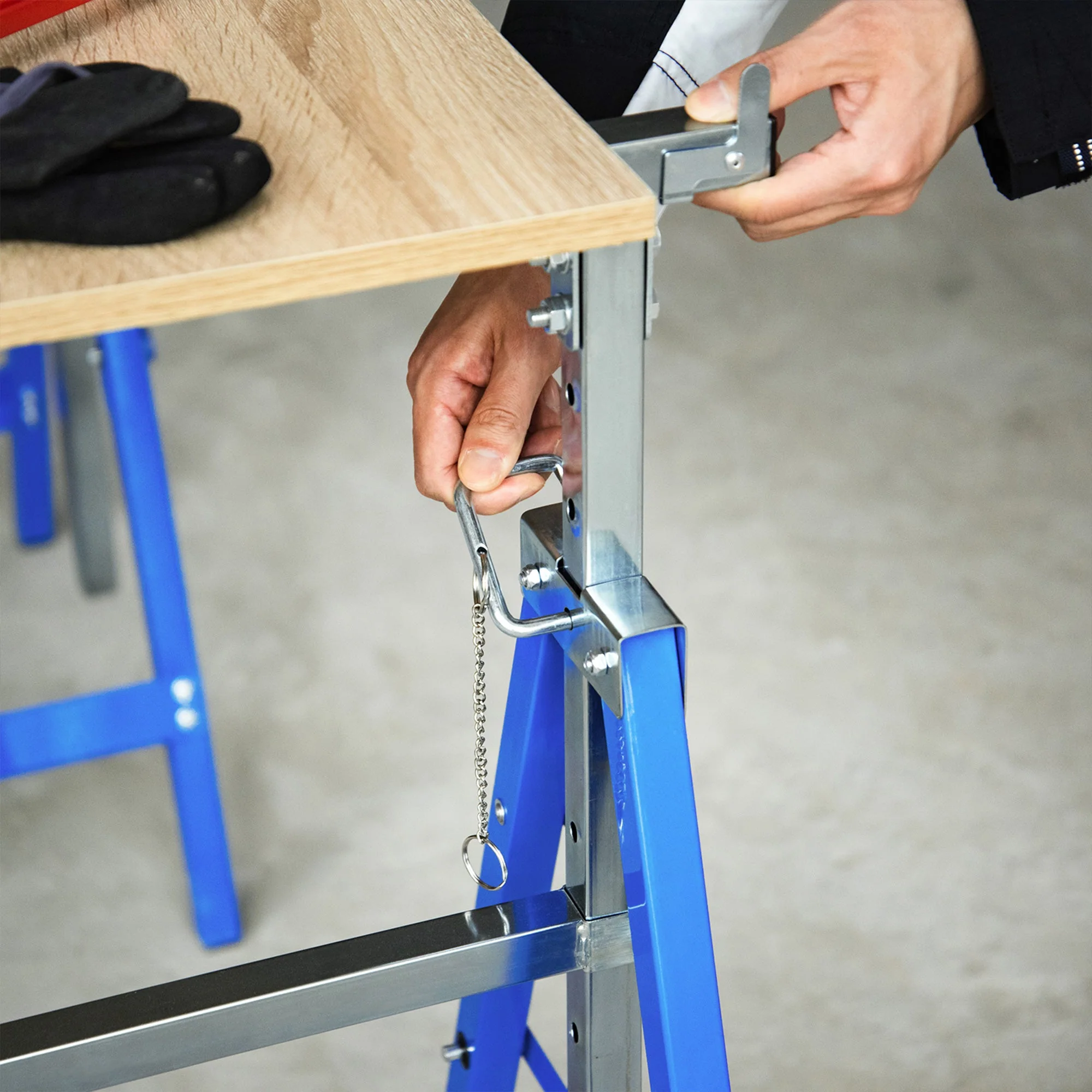 Steel Builders Twin-Set Telescopic Trestle Blue - Image 7