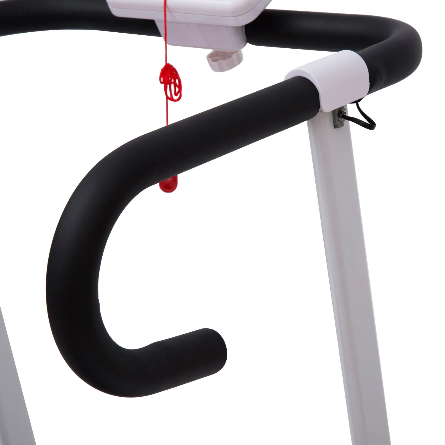 Steel Folding Motorized Home Treadmill w/ LCD Monitor White - Image 8