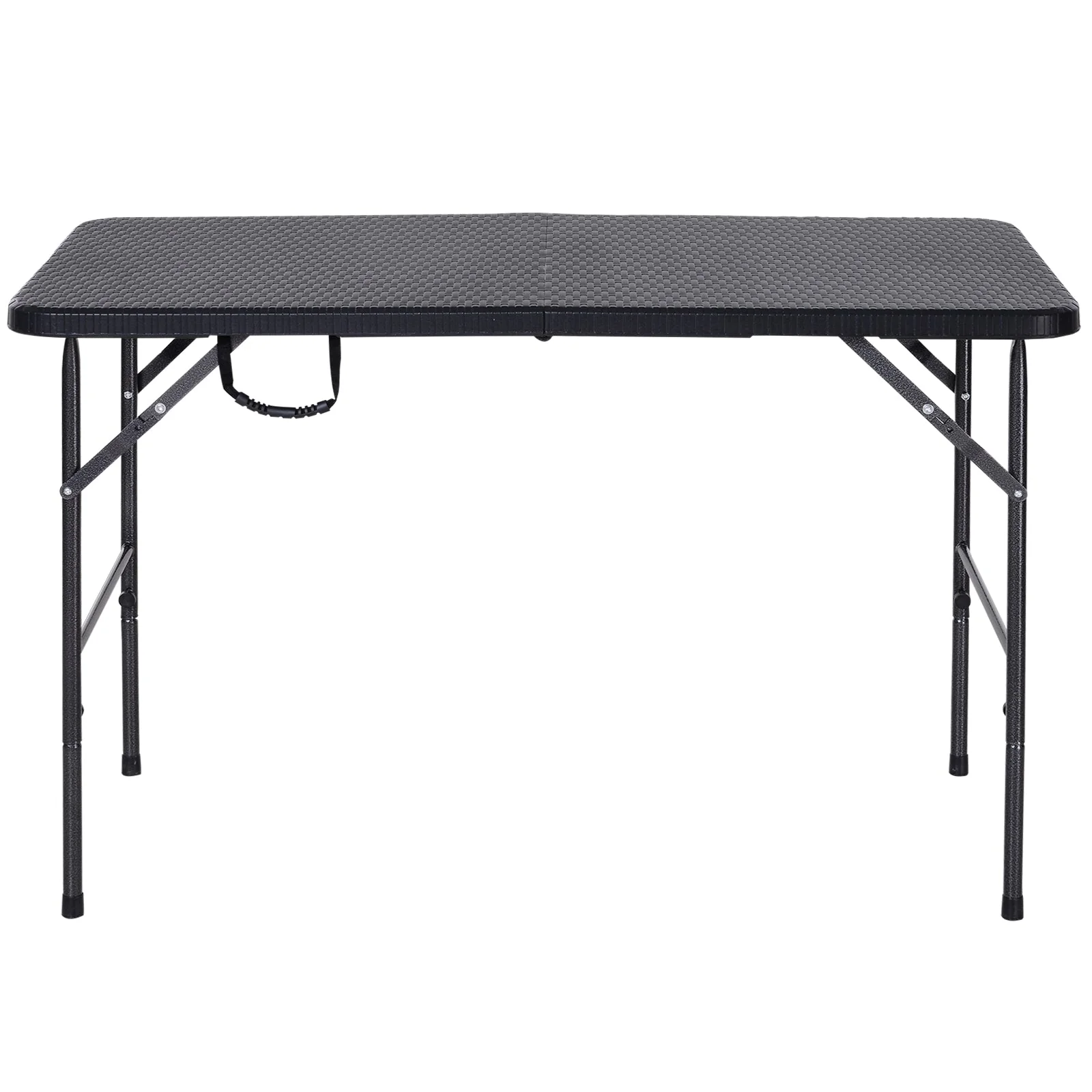Steel Frame 4ft Portable Folding Picnic Table Black - Image 5