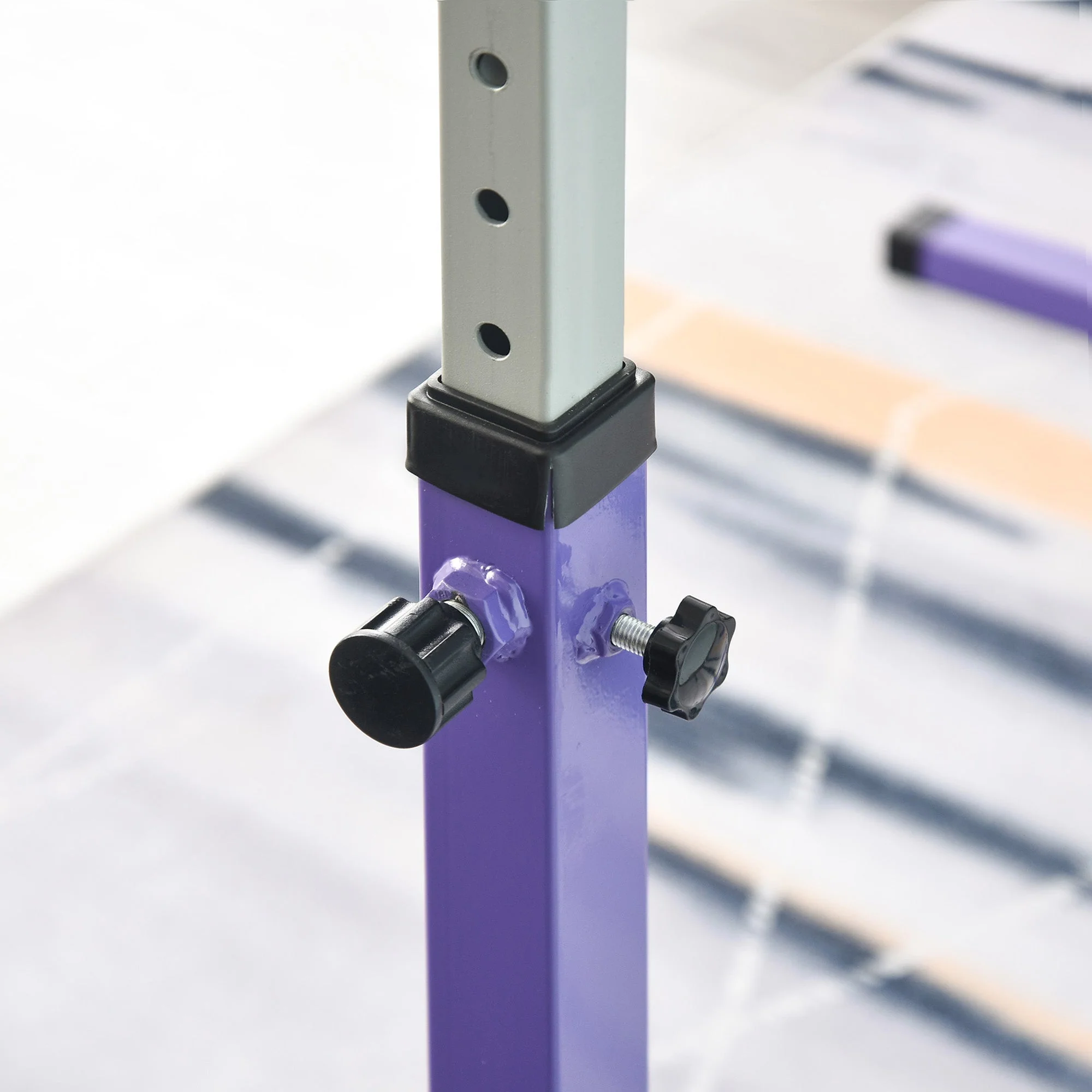 Steel Frame Adjustable Horizonal Gymnastics Bar For Kids Home Gym Training Purple - Image 8