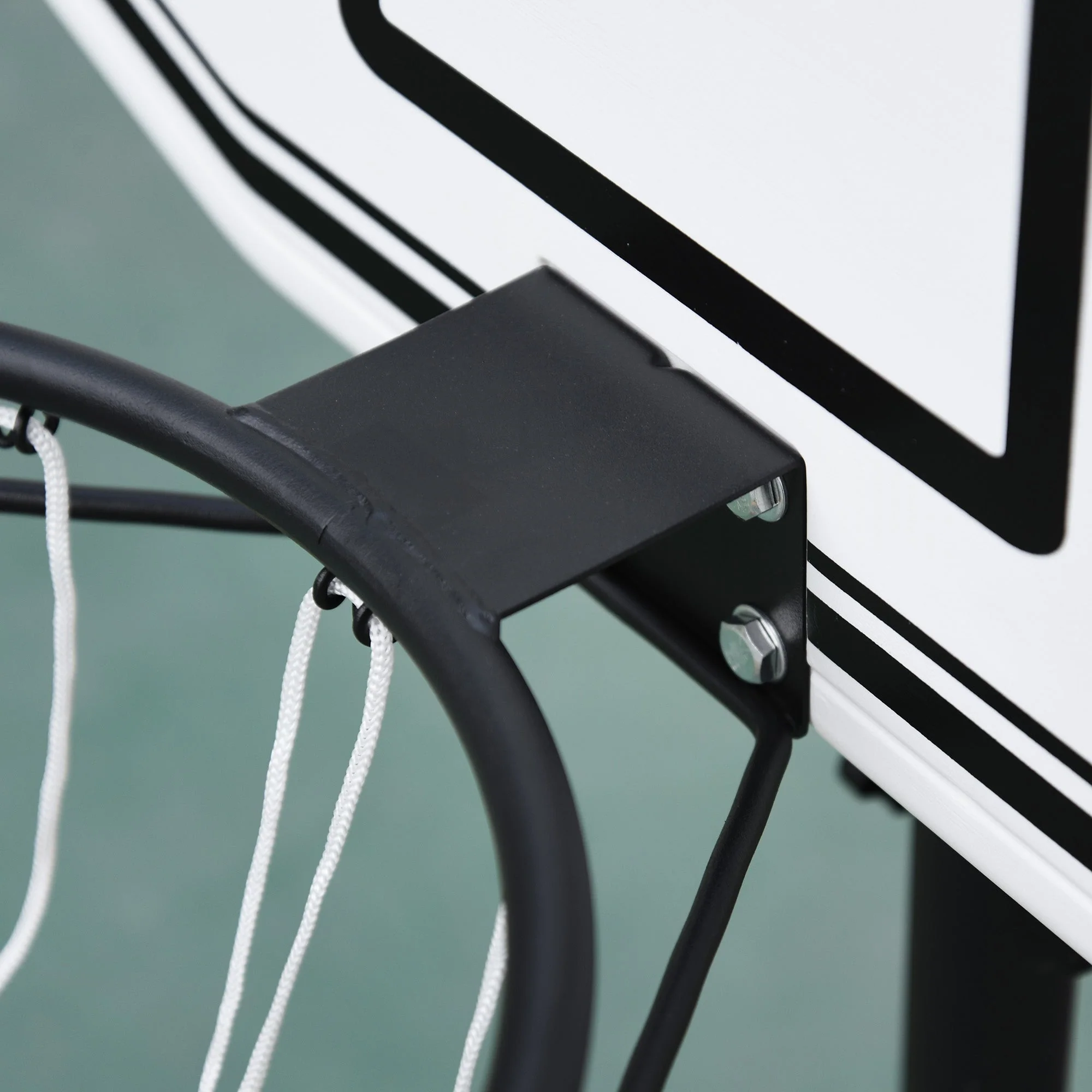 Steel Frame Freestanding Basketball Hoop Height Adjustable Basketball Stand Black - Image 9