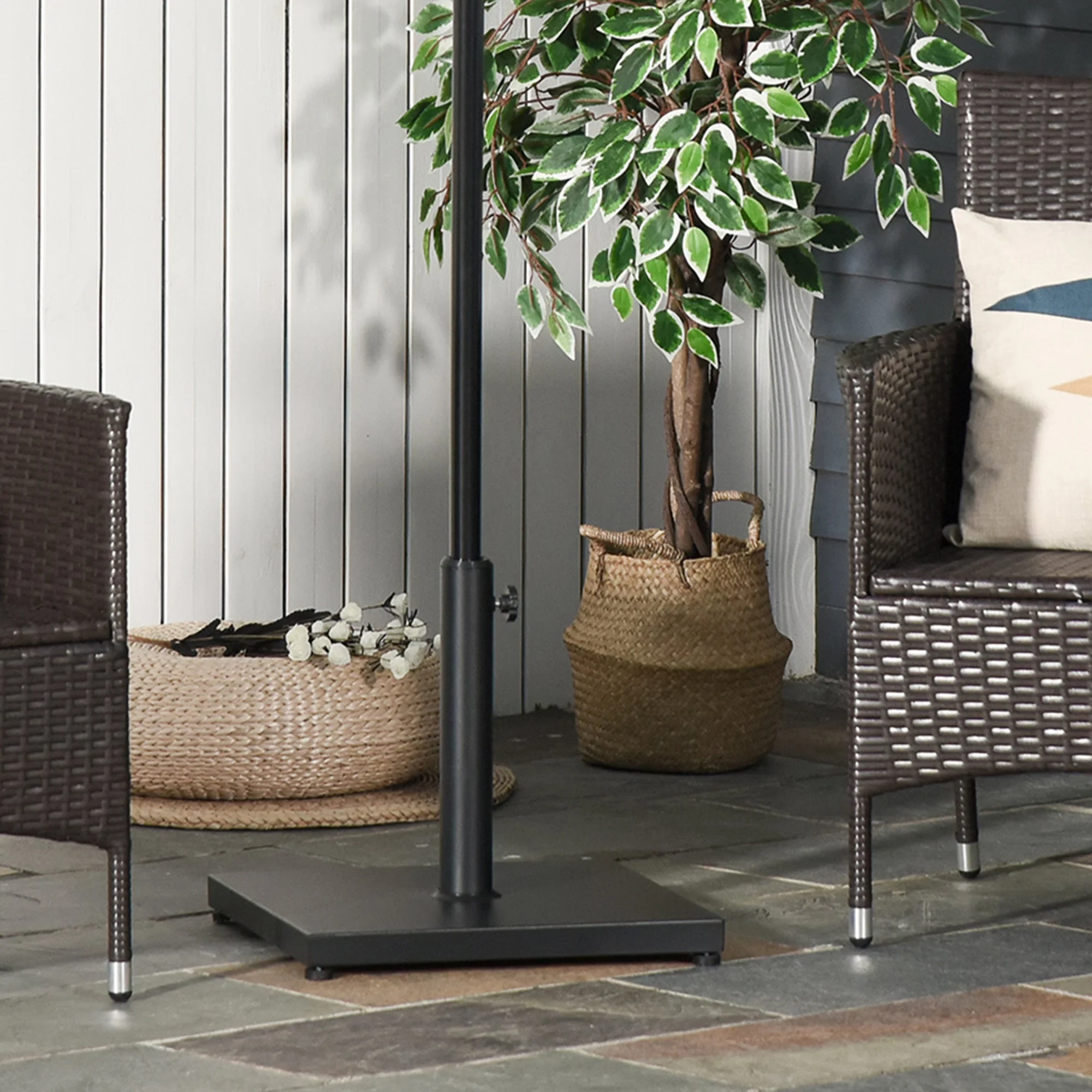 Steel Heavy Duty Adjustable Parasol Base Black - Image 9